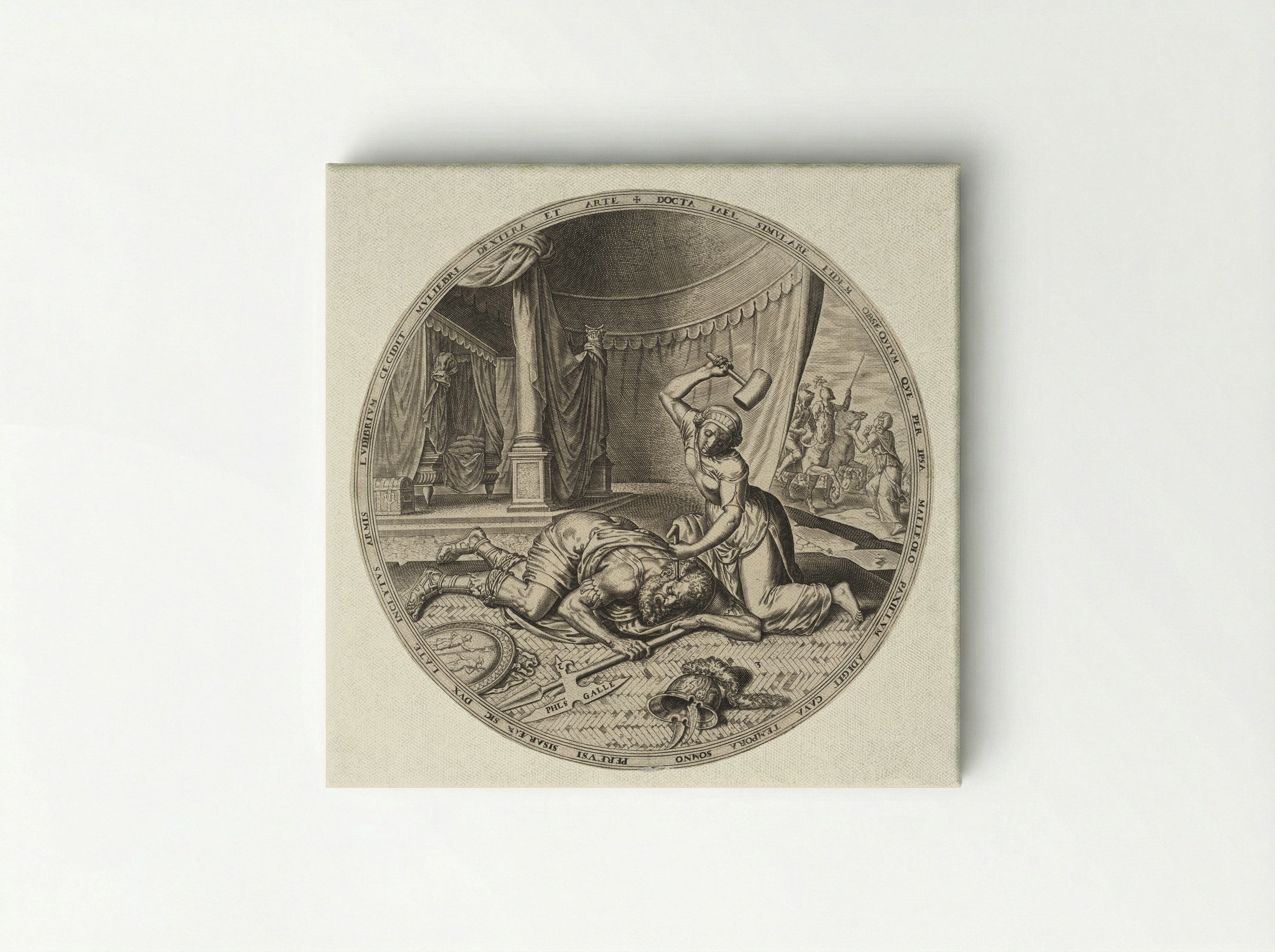 Jael Slaying Sisera - Philips Galle - Canvas