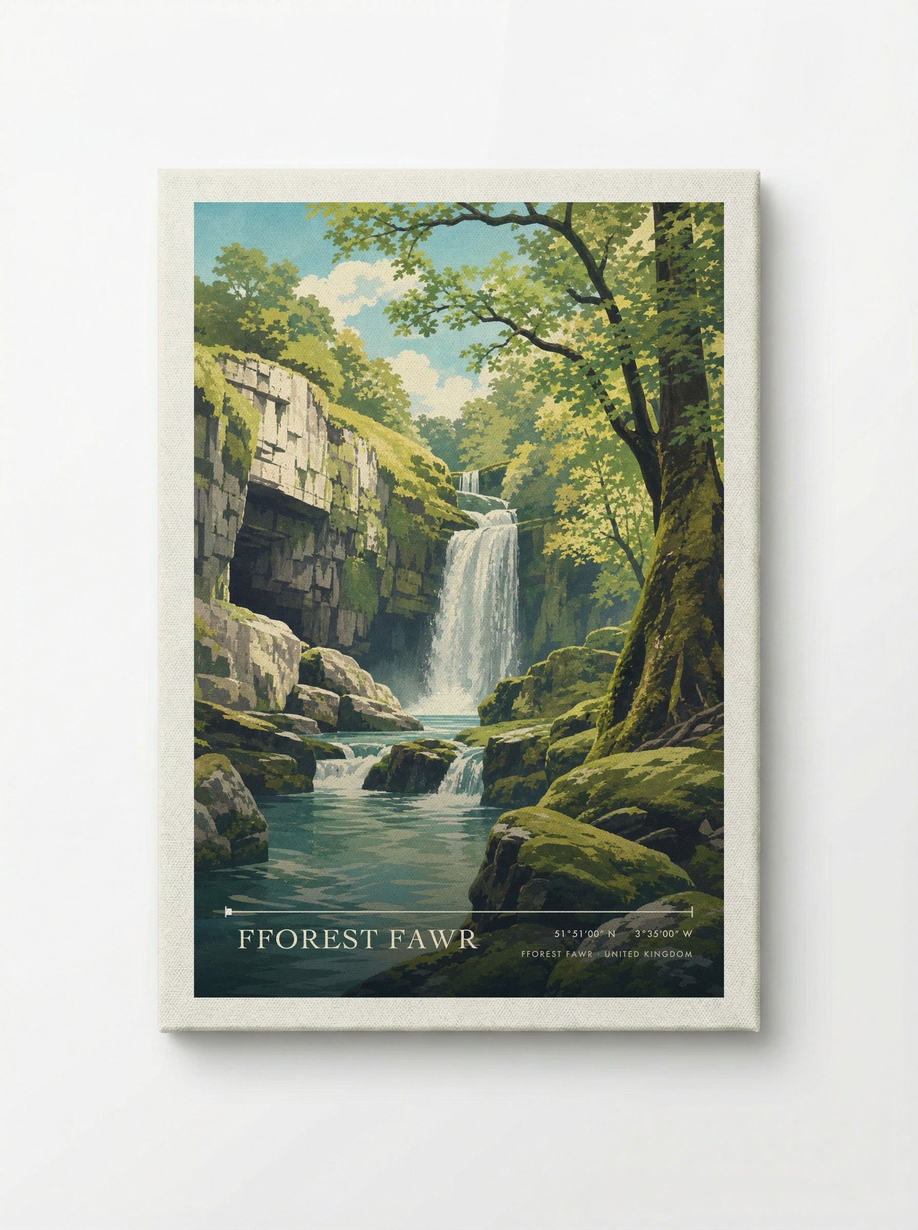 Fforest Fawr United Kingdom Travel Poster - Canvas