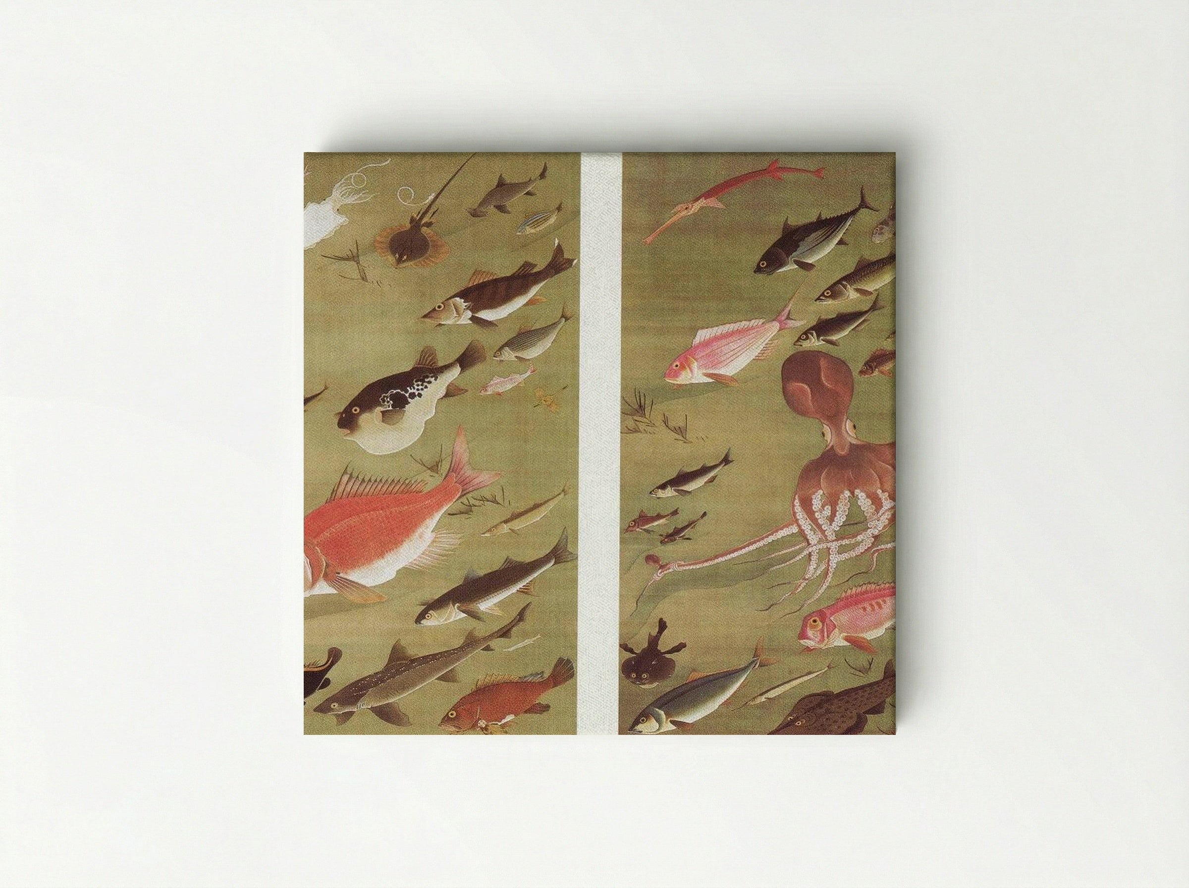Octopus and Fish - Itō Jakuchū - Canvas