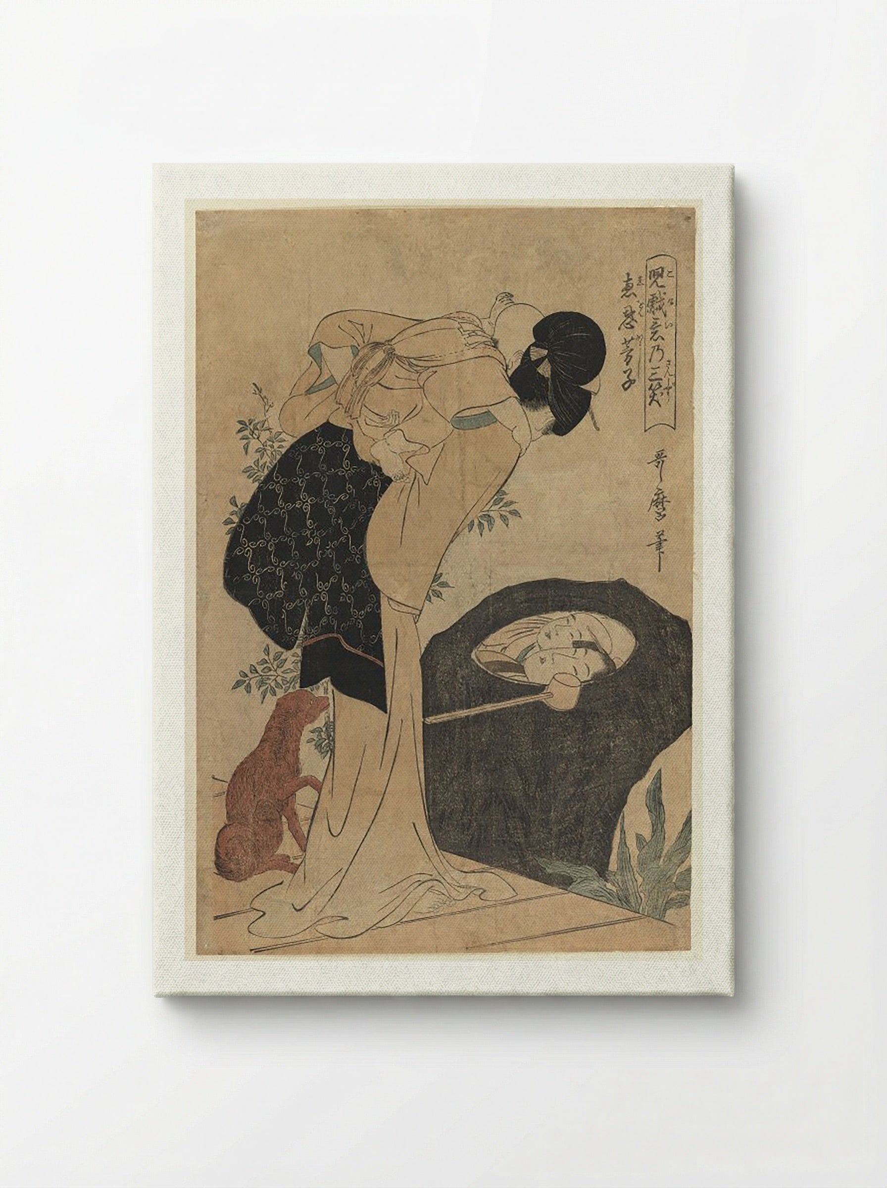 Woman and Child at a Water Basin - Utagawa Toyokuni I - Canvas