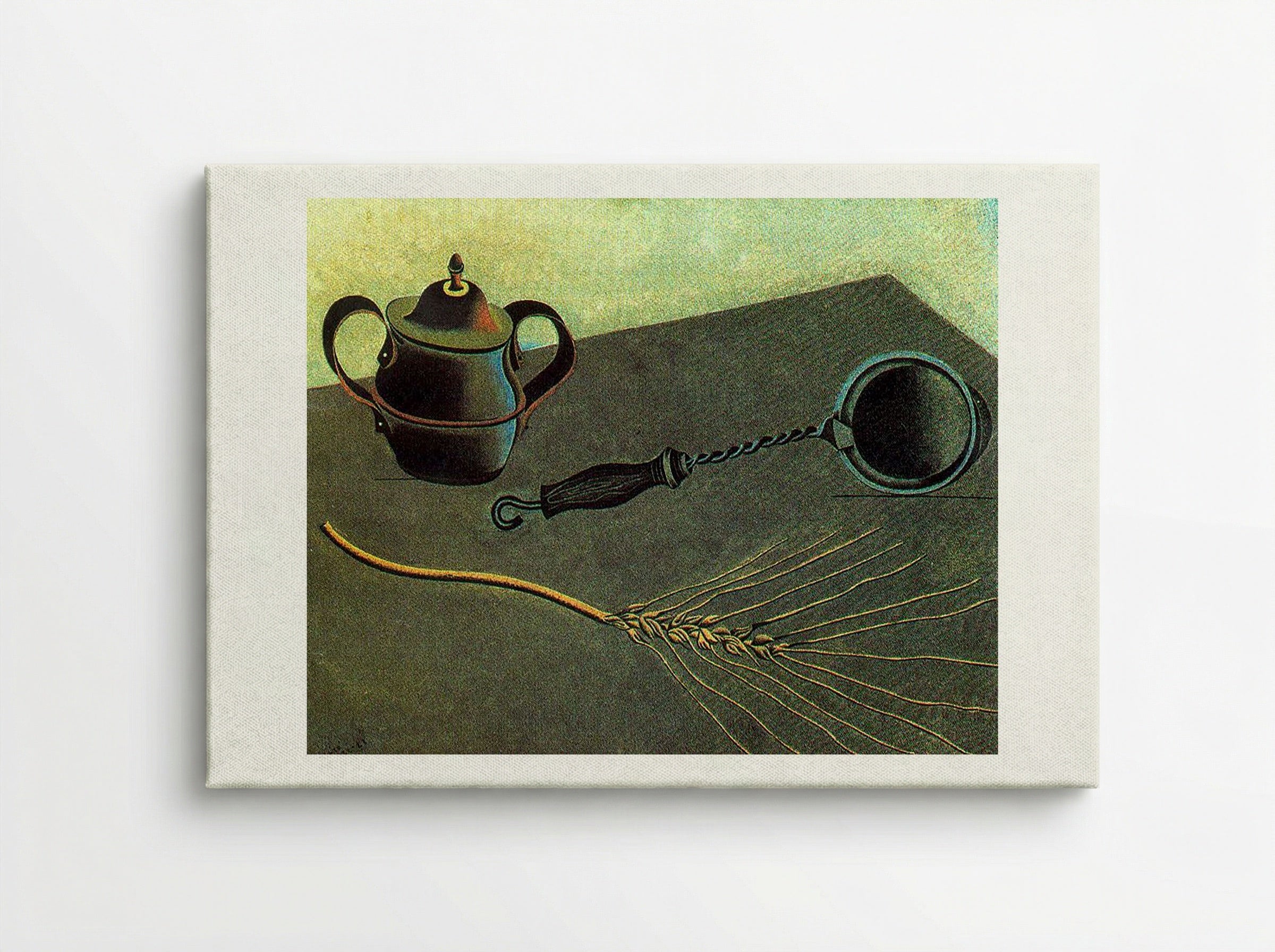 Natura Morta (Still Life with Teapot and Ear of Grain) - Giorgio Morandi - Canvas