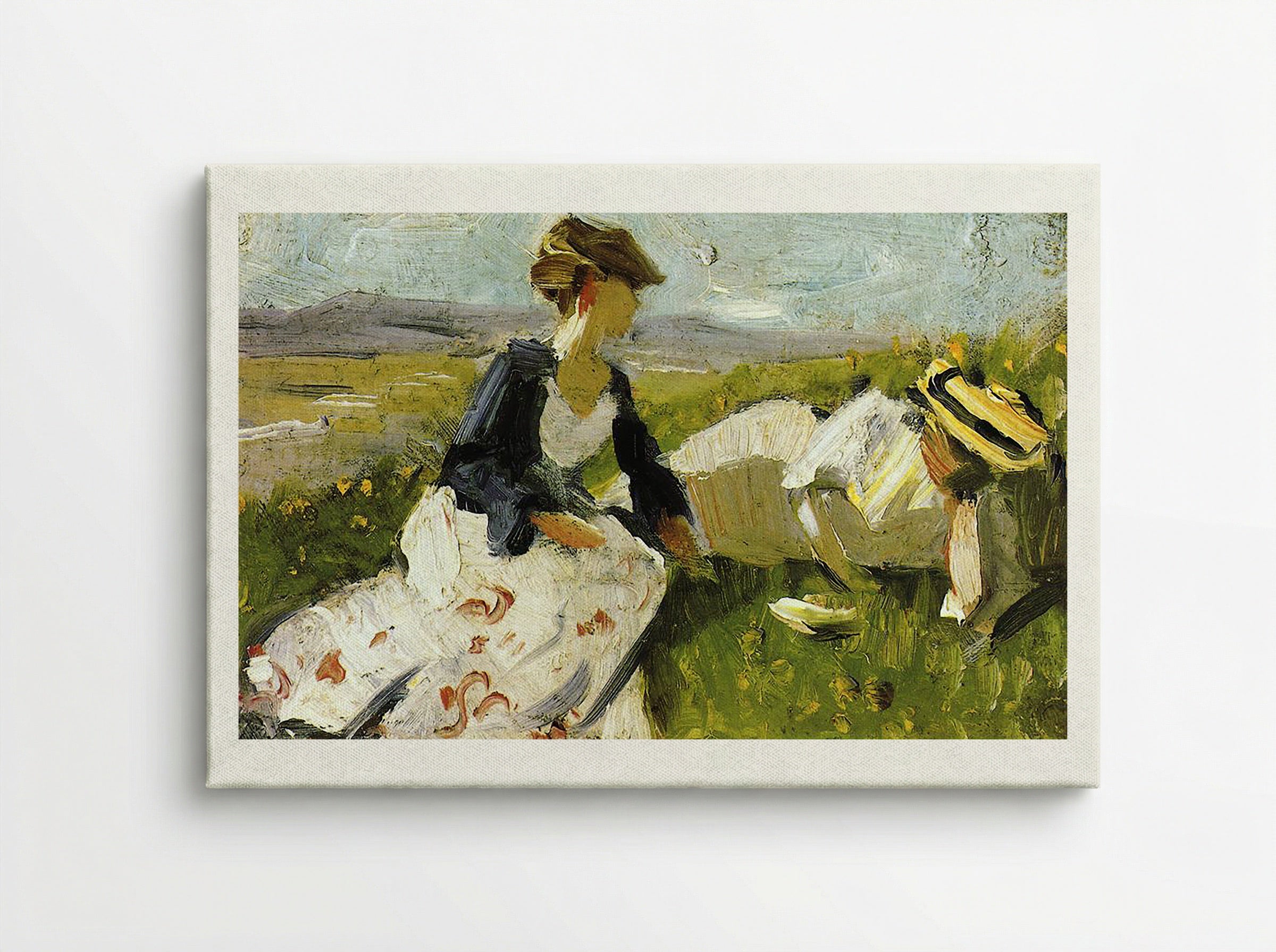 Two Women on the Hillside - William Merritt Chase - Canvas