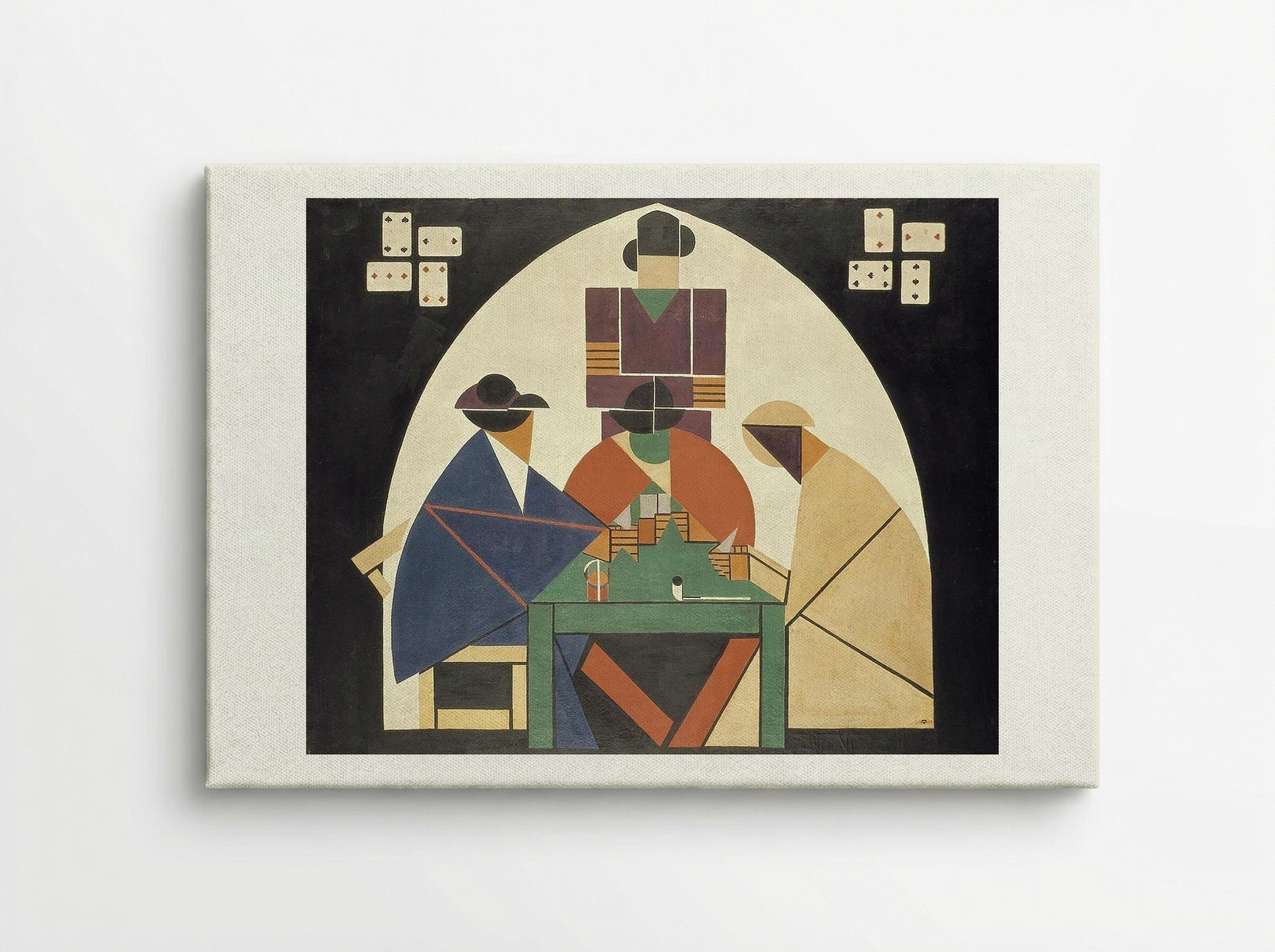 The Card Players - Carlo Carrà - Canvas