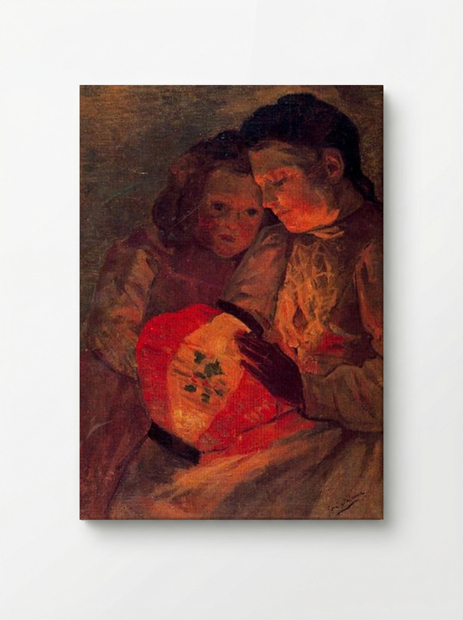 Children with the Lamp - José Gutiérrez Solana - Canvas