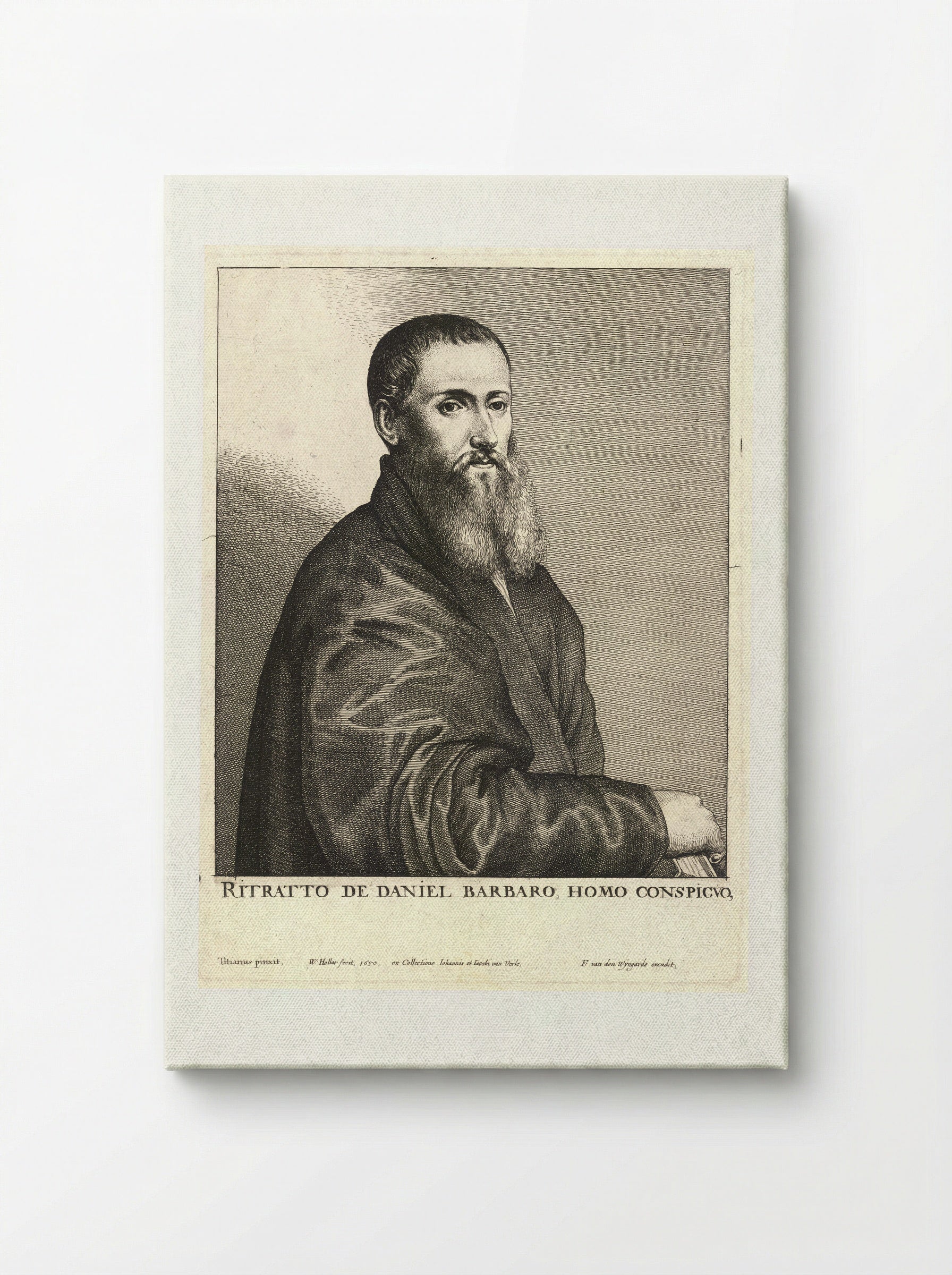 Portrait of Daniele Barbaro - Wenceslaus Hollar - Canvas
