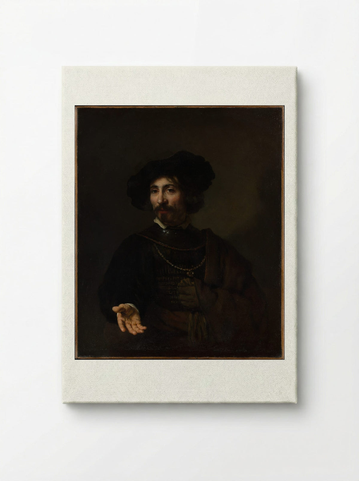 Man with a Steel Gorget - Rembrandt van Rijn - Canvas