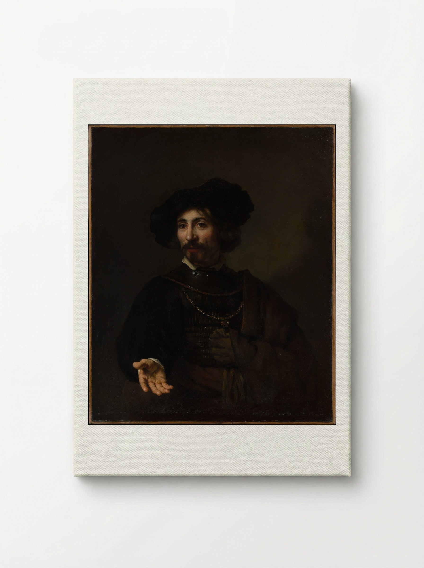 Man with a Steel Gorget - Rembrandt van Rijn - Canvas