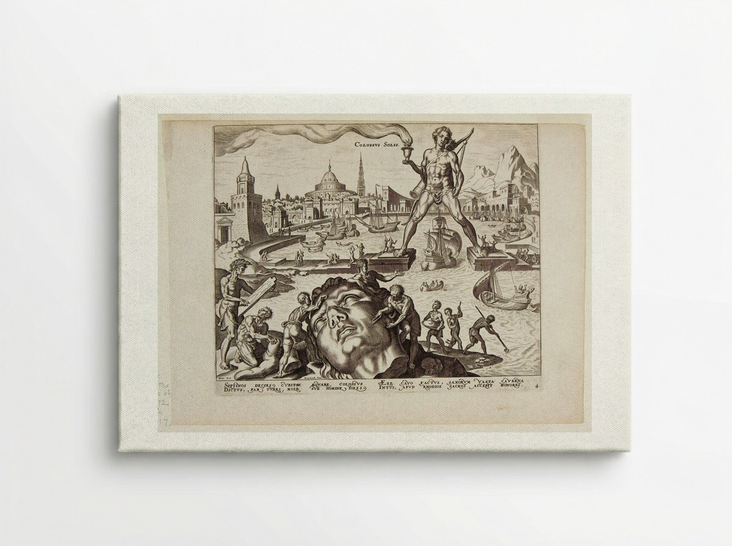 The Colossus of Rhodes - Philips Galle - Canvas