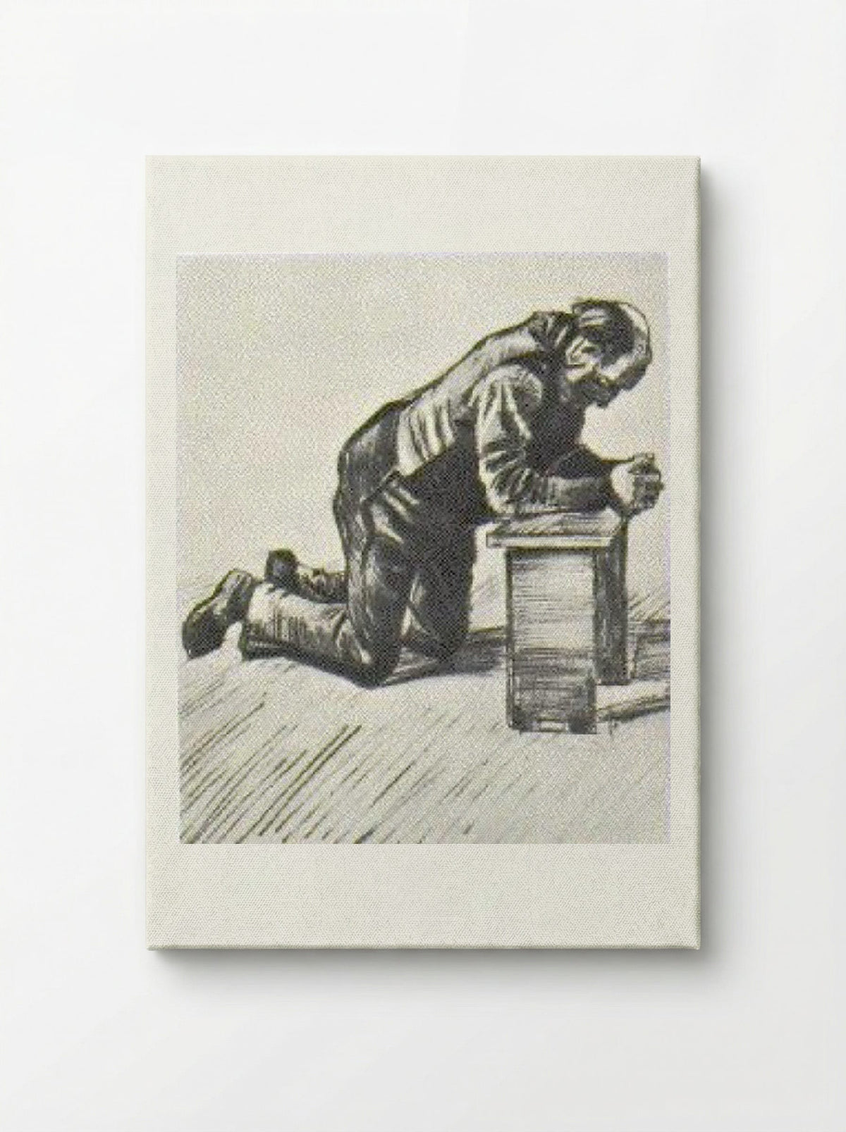 Man Praying - Käthe Kollwitz - Canvas