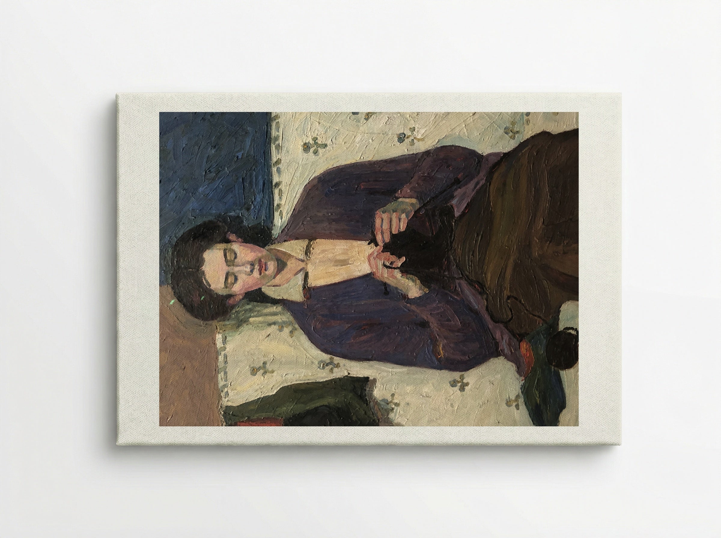 The Sock Knitter - Grace Cossington Smith - Canvas