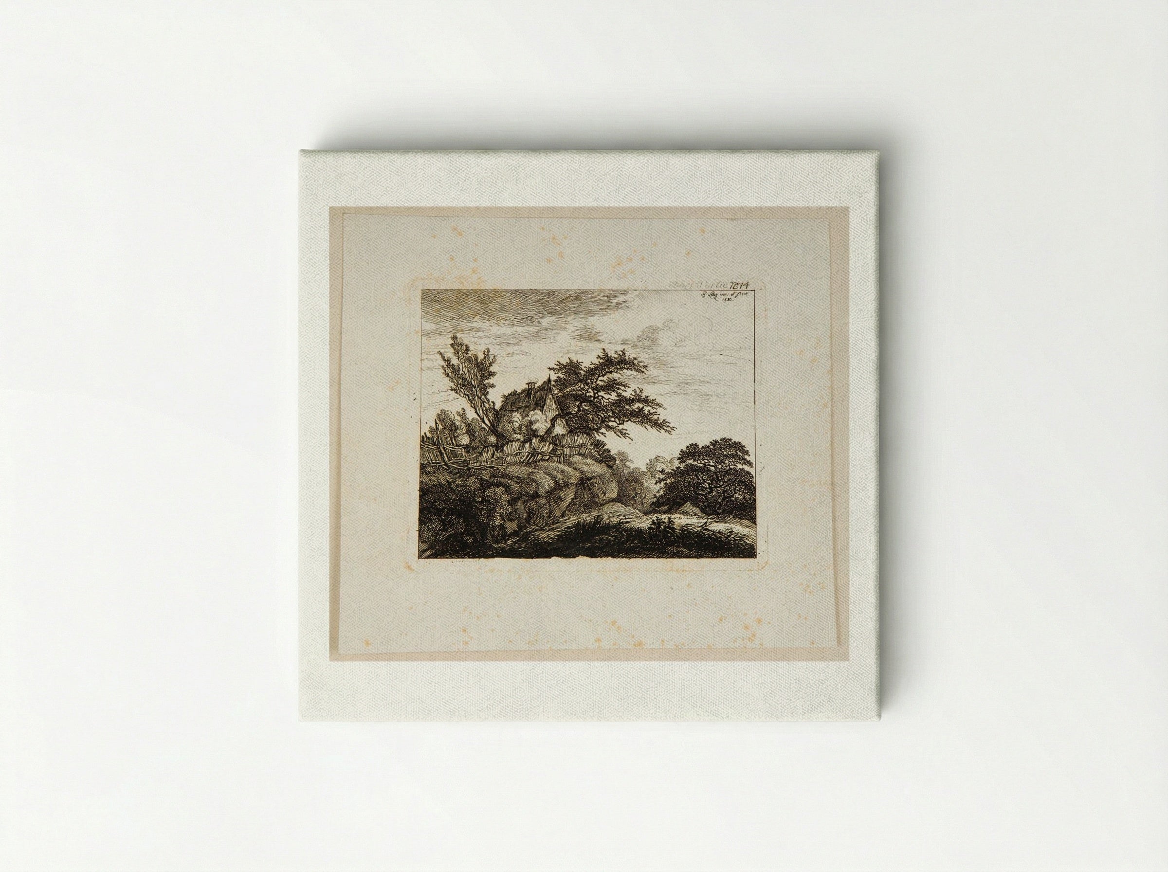 Village Scene (Dorf Partie No. 14) - Johann Philipp Wilhelm Lenz - Canvas