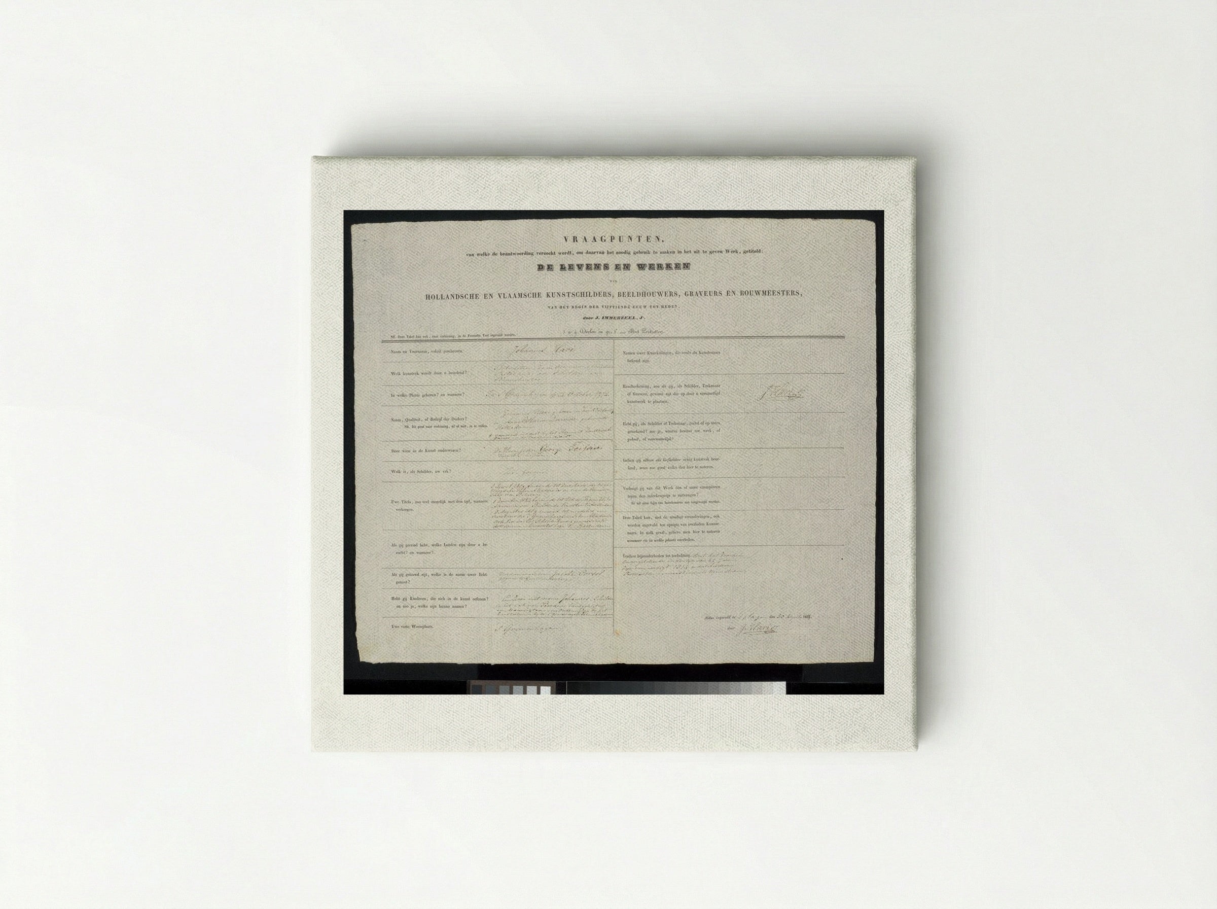 Prof. van der Palm predikend in de Lutherse kerk te 's-Gravenhage voor de koninklijke familie - Johannes Hari (I) - Canvas