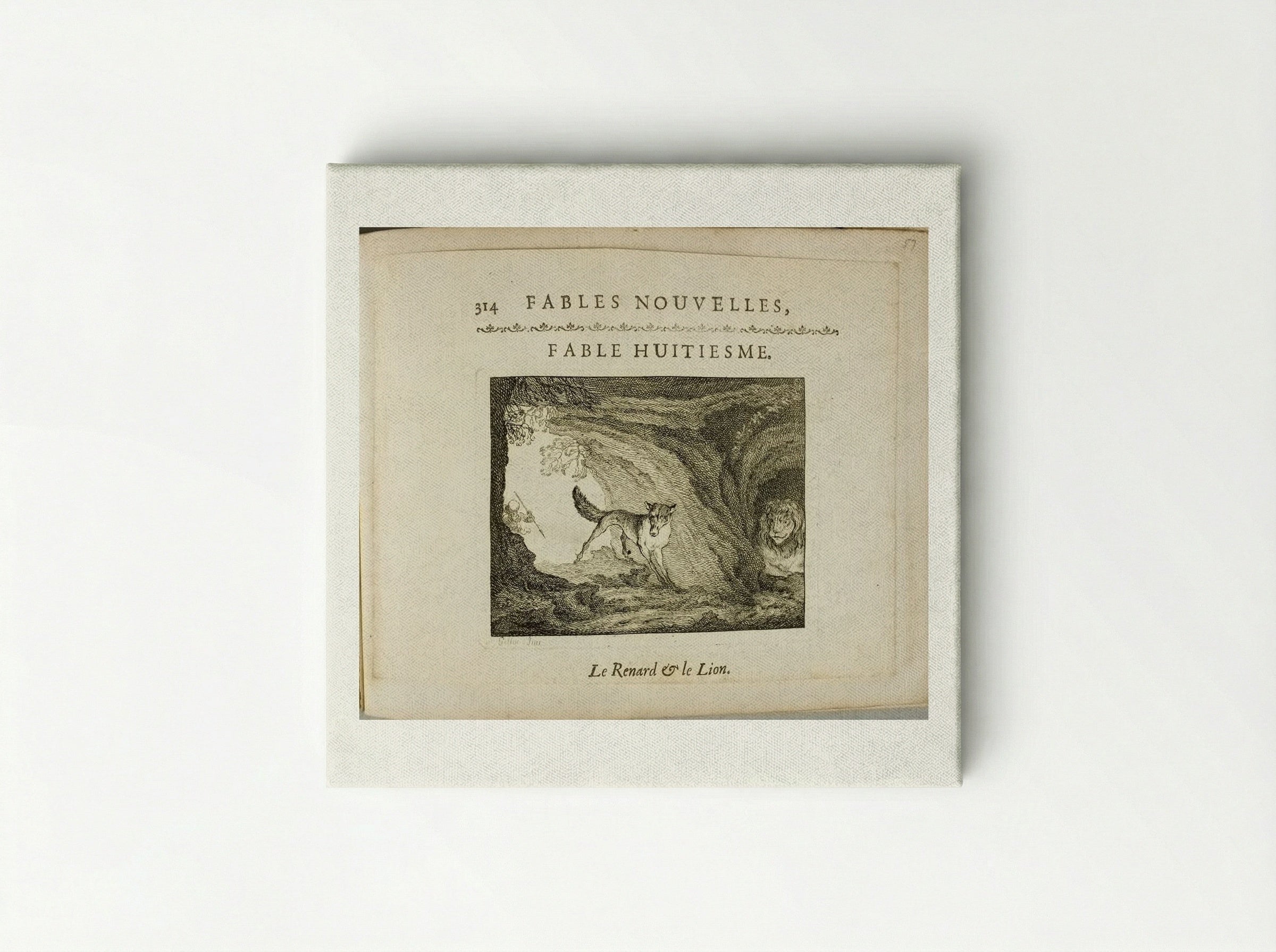 The Fox and the Lion - Claude Gillot - Canvas