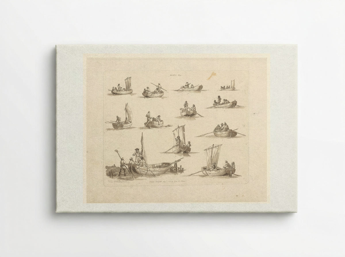 Boats, Plate 4 - John Hill - Canvas