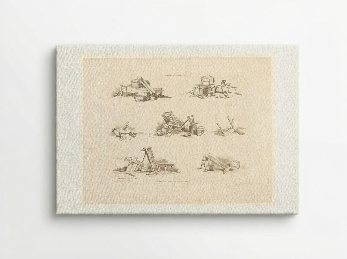 Rustic Vignettes, Plate 1 - William Henry Pyne - Canvas