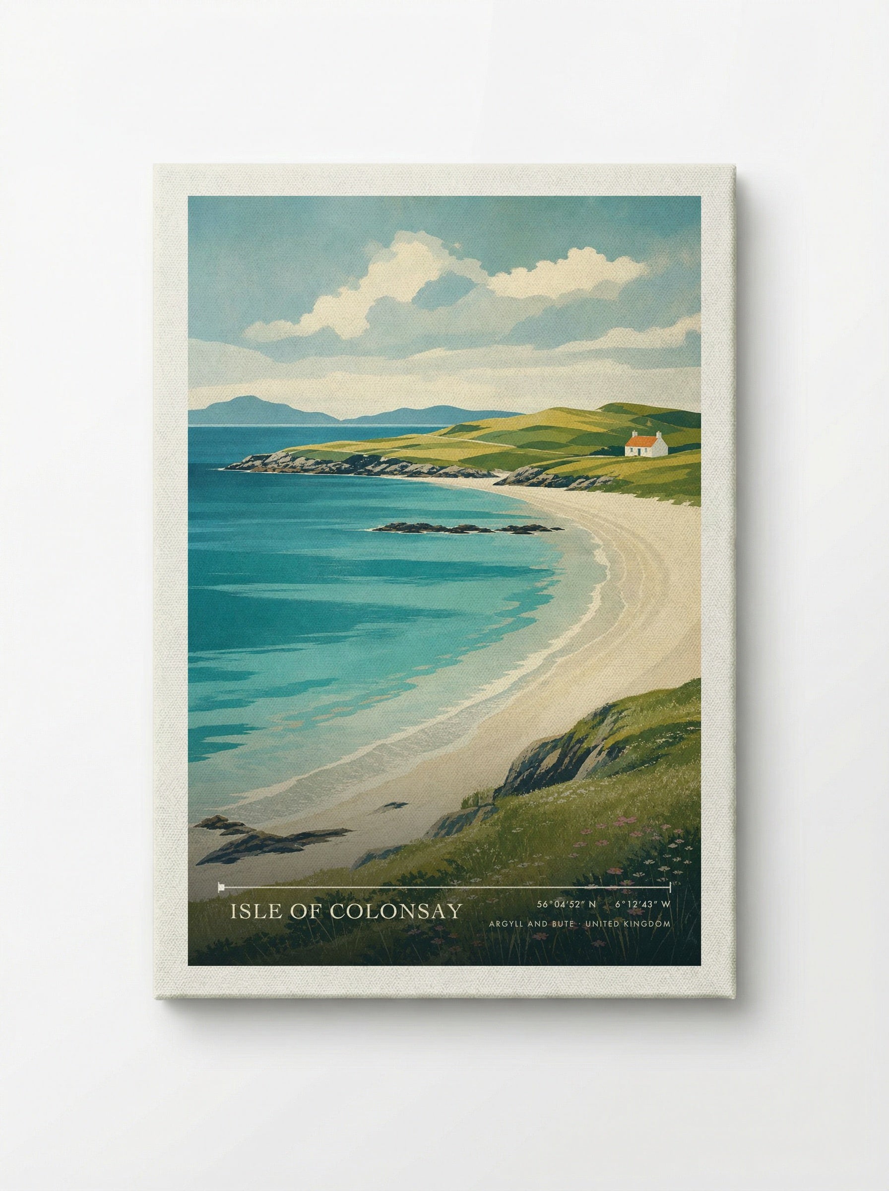 Isle of Colonsay Argyll and Bute United Kingdom Travel Poster - Canvas