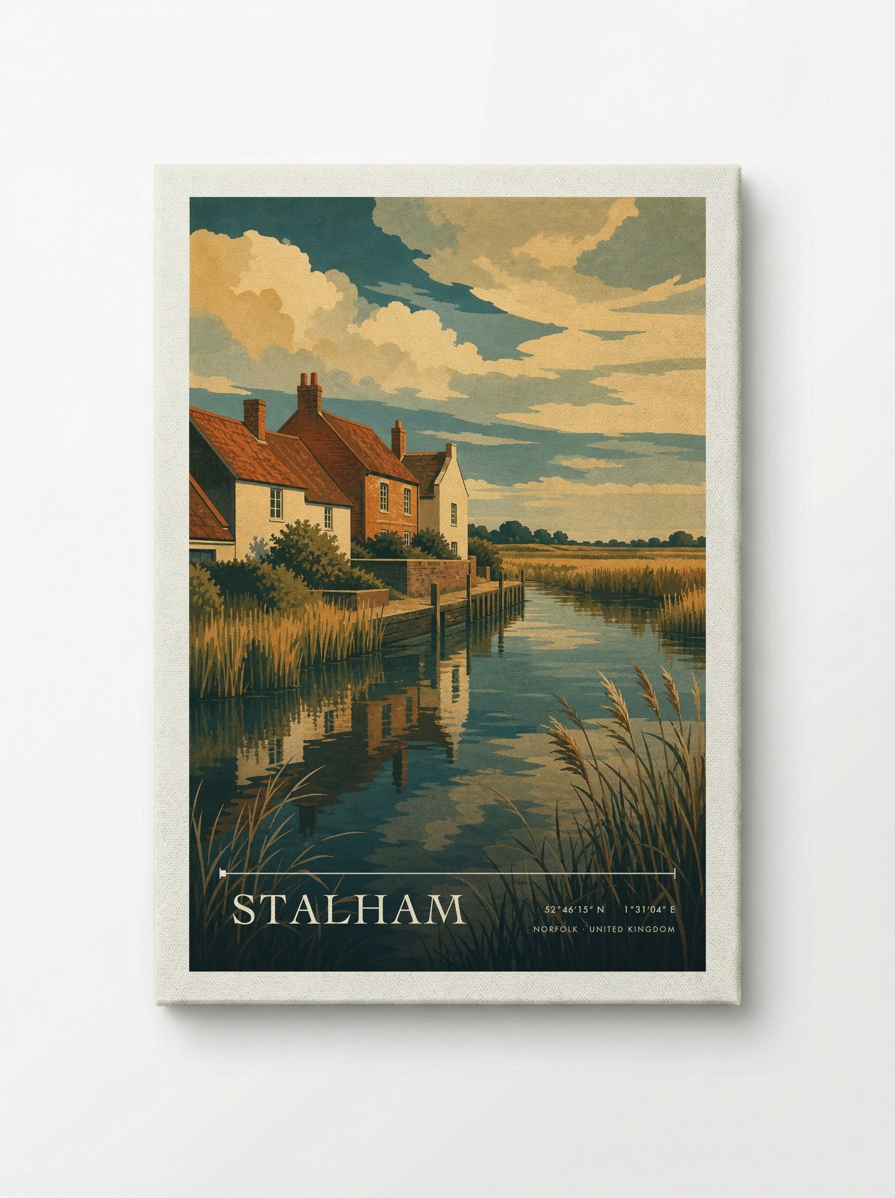 Stalham Norfolk United Kingdom Travel Poster - Canvas