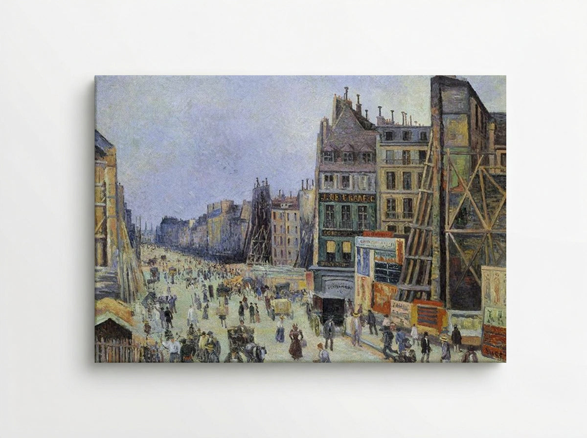 The Opening of Rue Réaumur - Maximilien Luce - Canvas