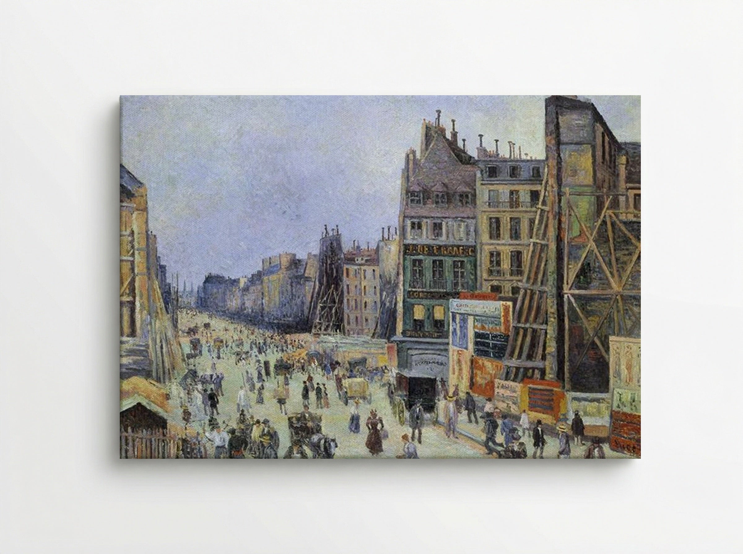 The Opening of Rue Réaumur - Maximilien Luce - Canvas