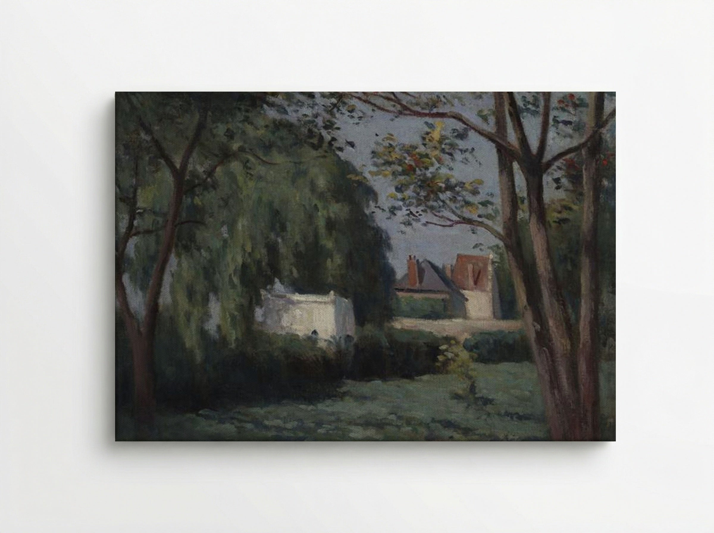 Country Scene with Three Houses and Trees - Maximilien Luce - Canvas