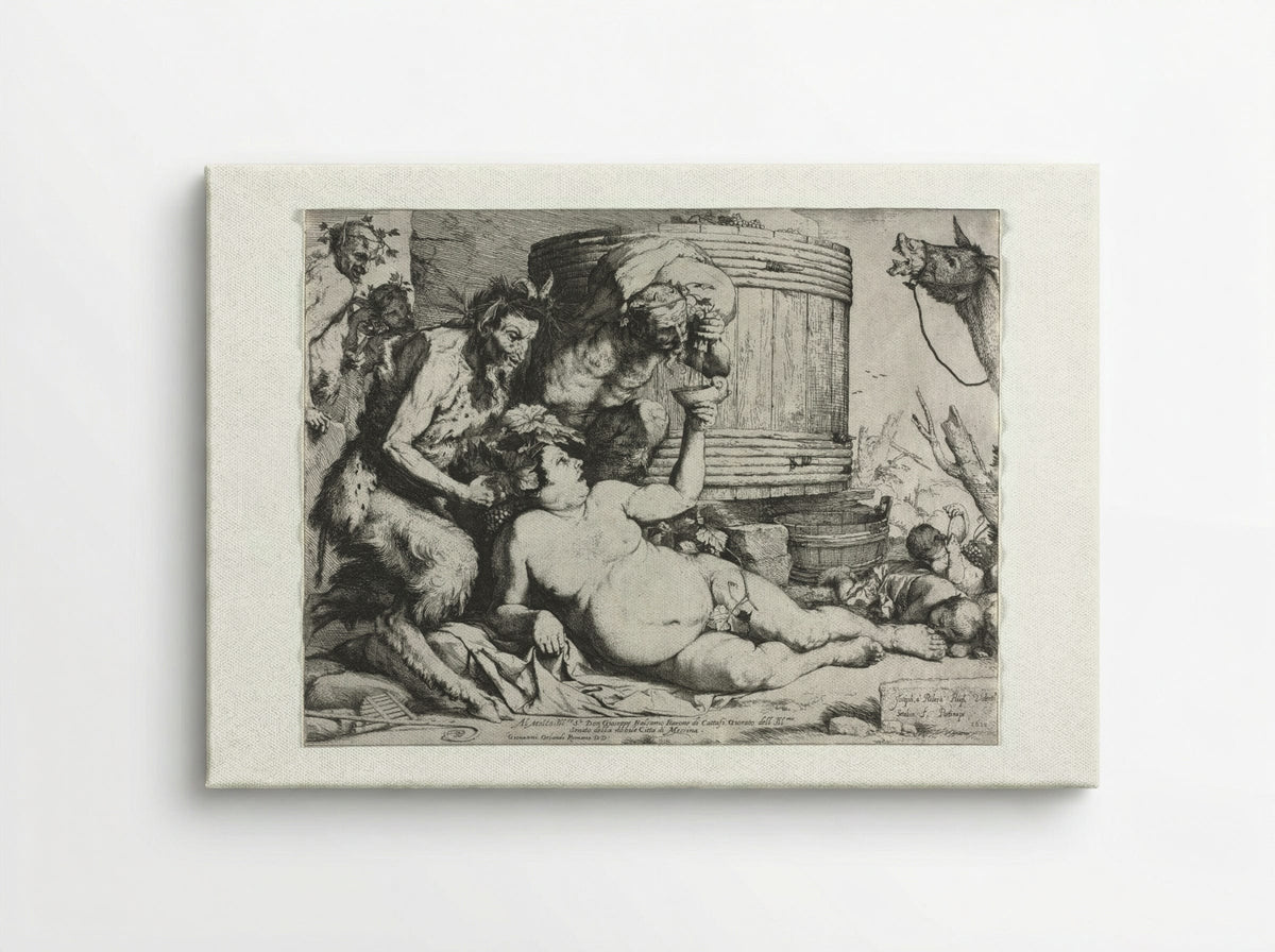 The Drunken Silenus - Jusepe de Ribera - Canvas