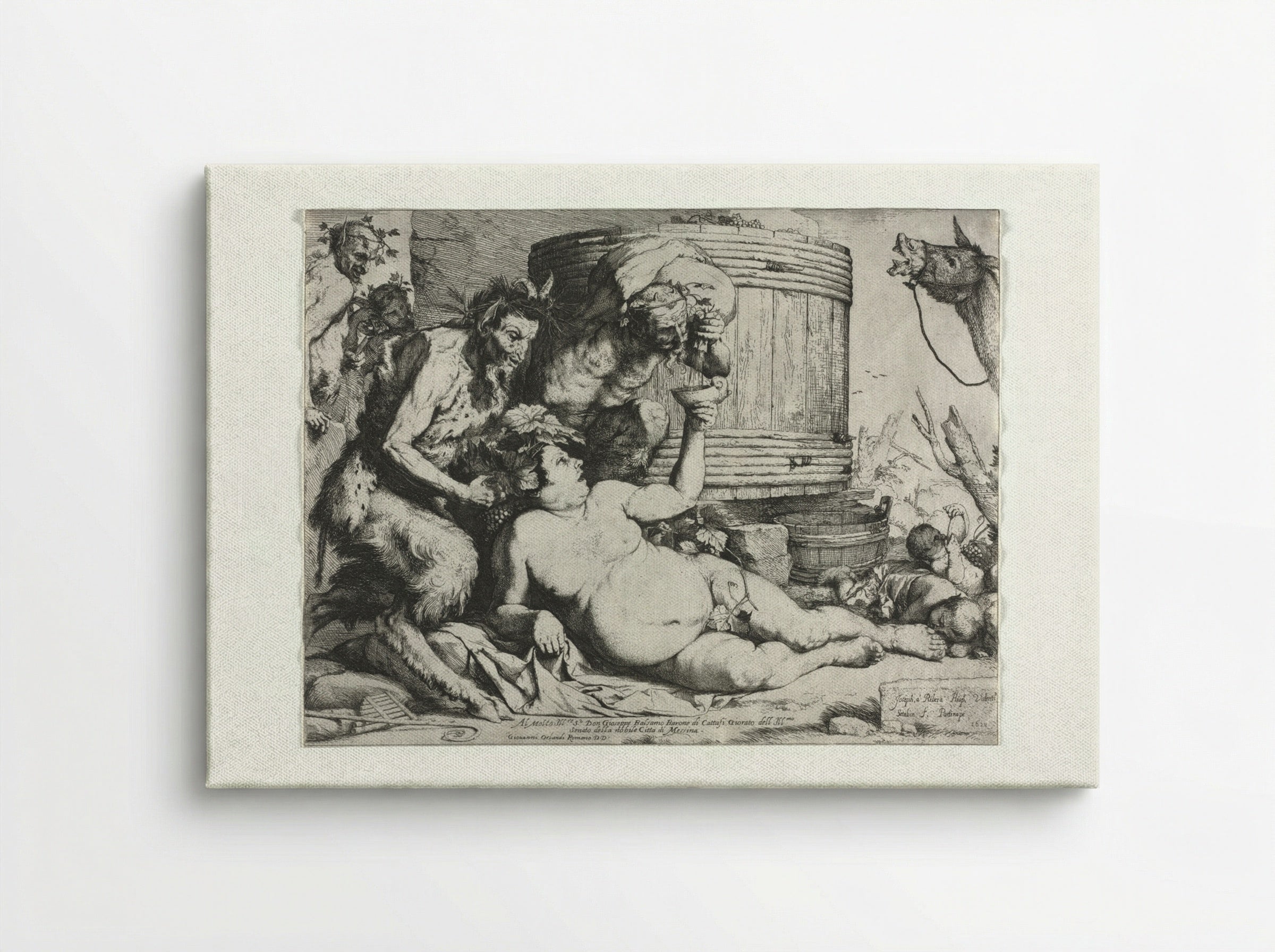The Drunken Silenus - Jusepe de Ribera - Canvas