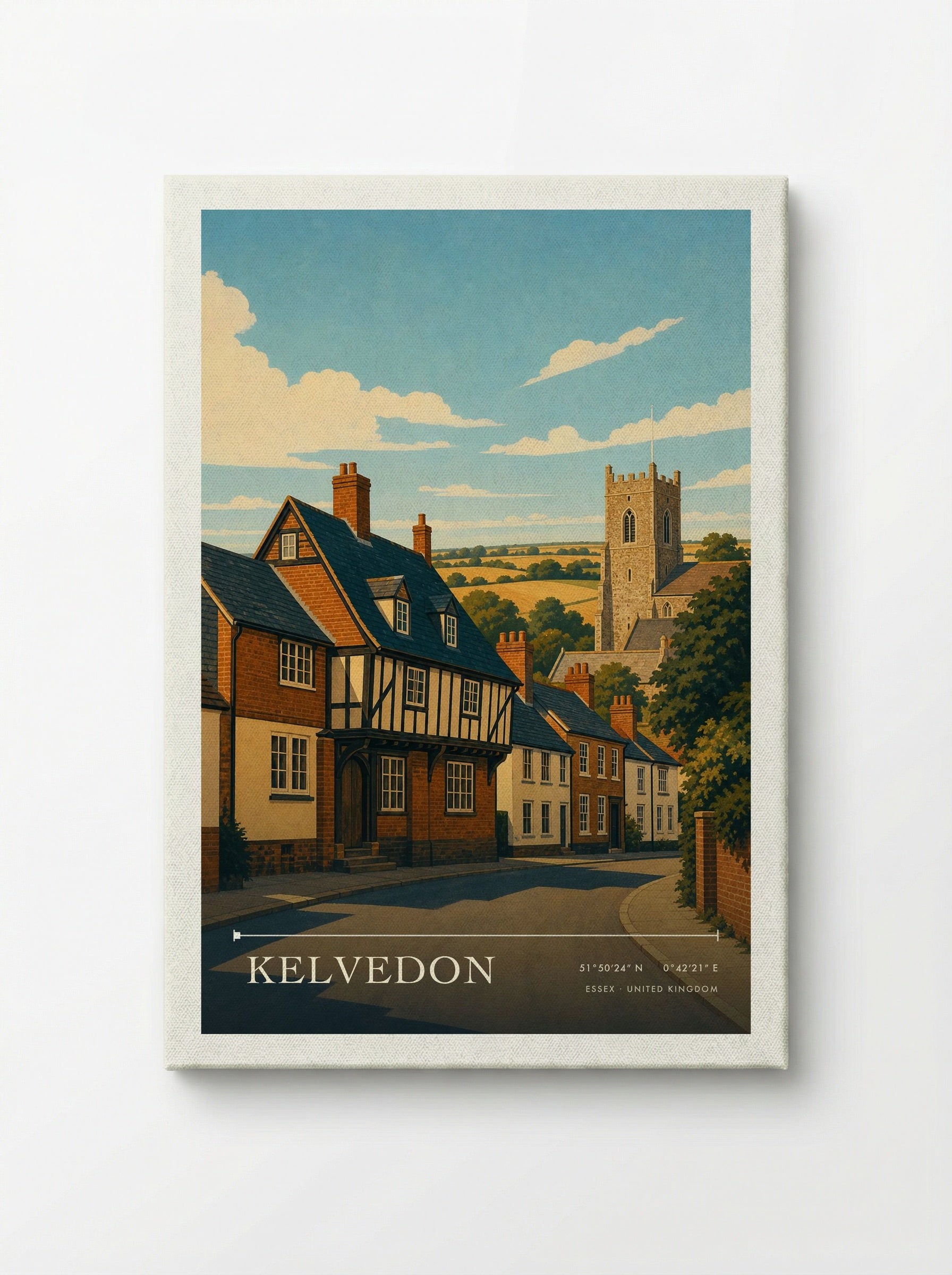 Kelvedon Essex United Kingdom Travel Poster - Canvas