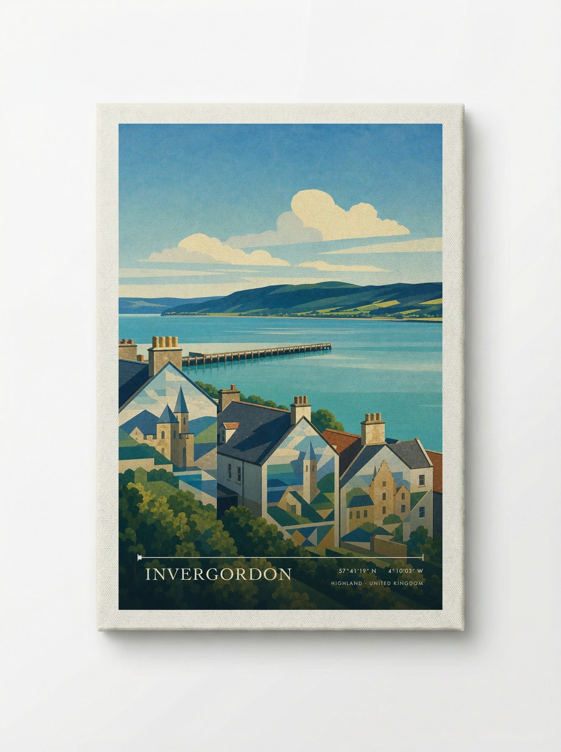 Invergordon Highland United Kingdom Travel Poster - Canvas