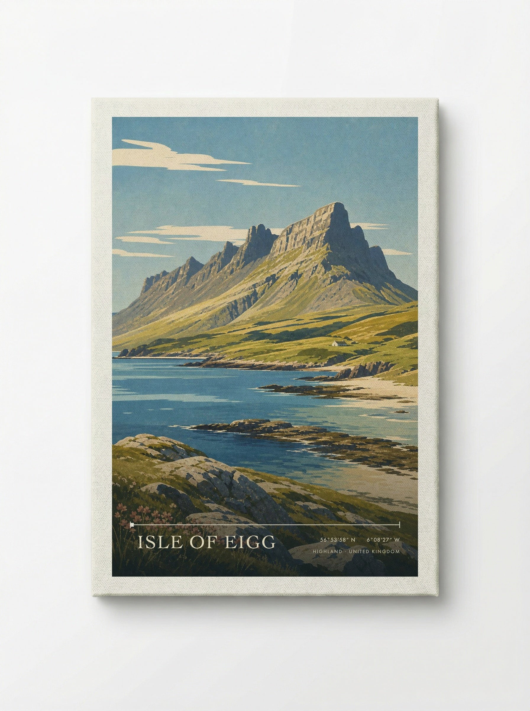 Isle of Eigg Highland United Kingdom Travel Poster - Canvas