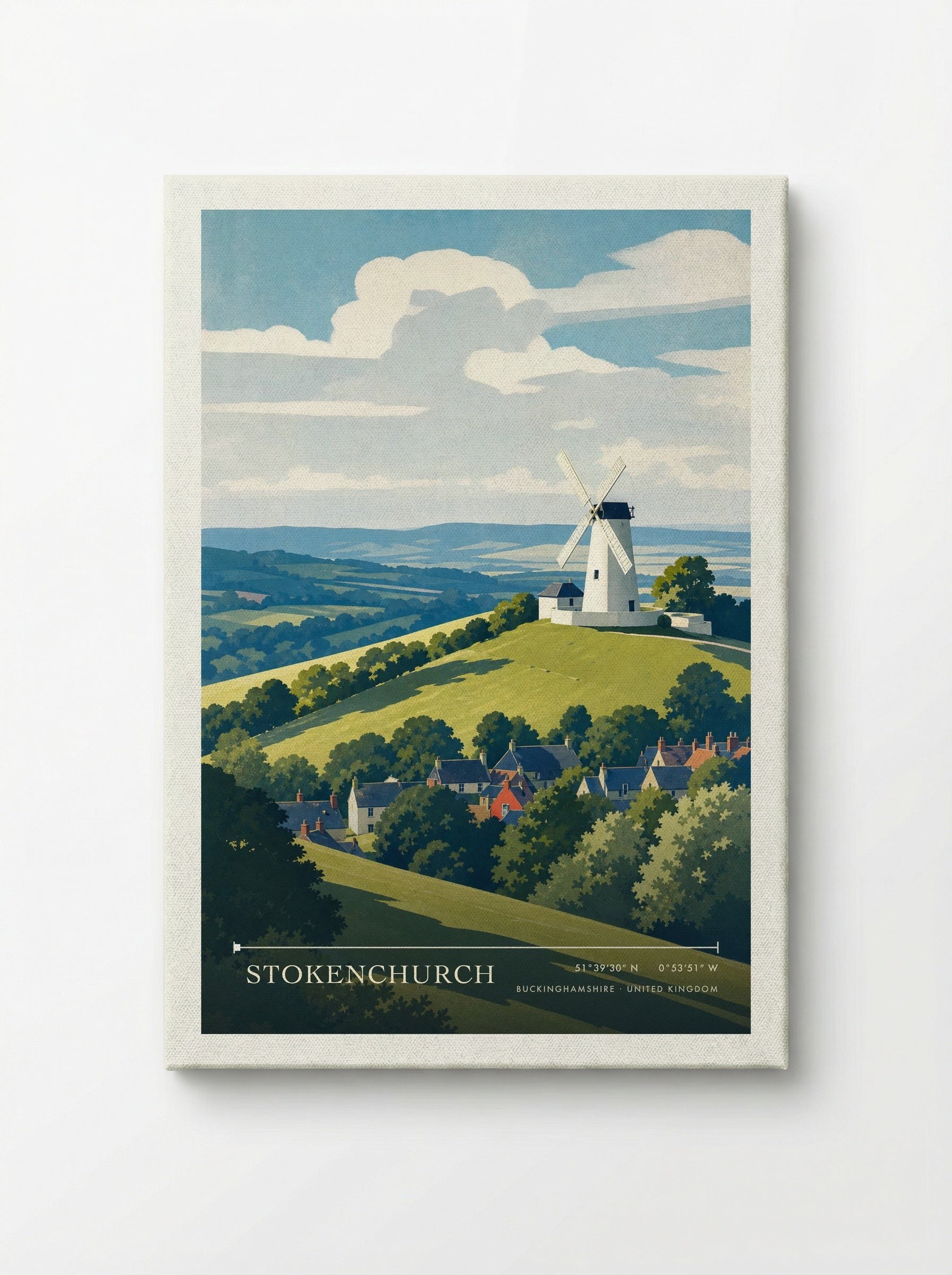 Stokenchurch Buckinghamshire United Kingdom Travel Poster - Canvas