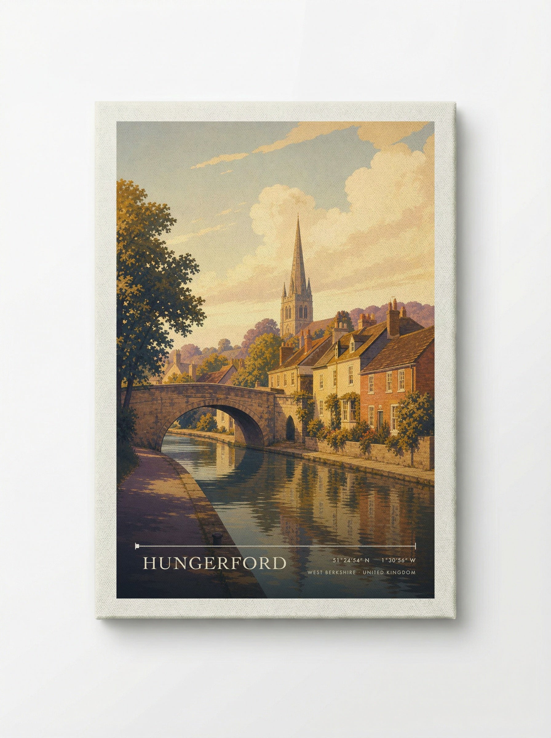 Hungerford West Berkshire United Kingdom Travel Poster - Canvas