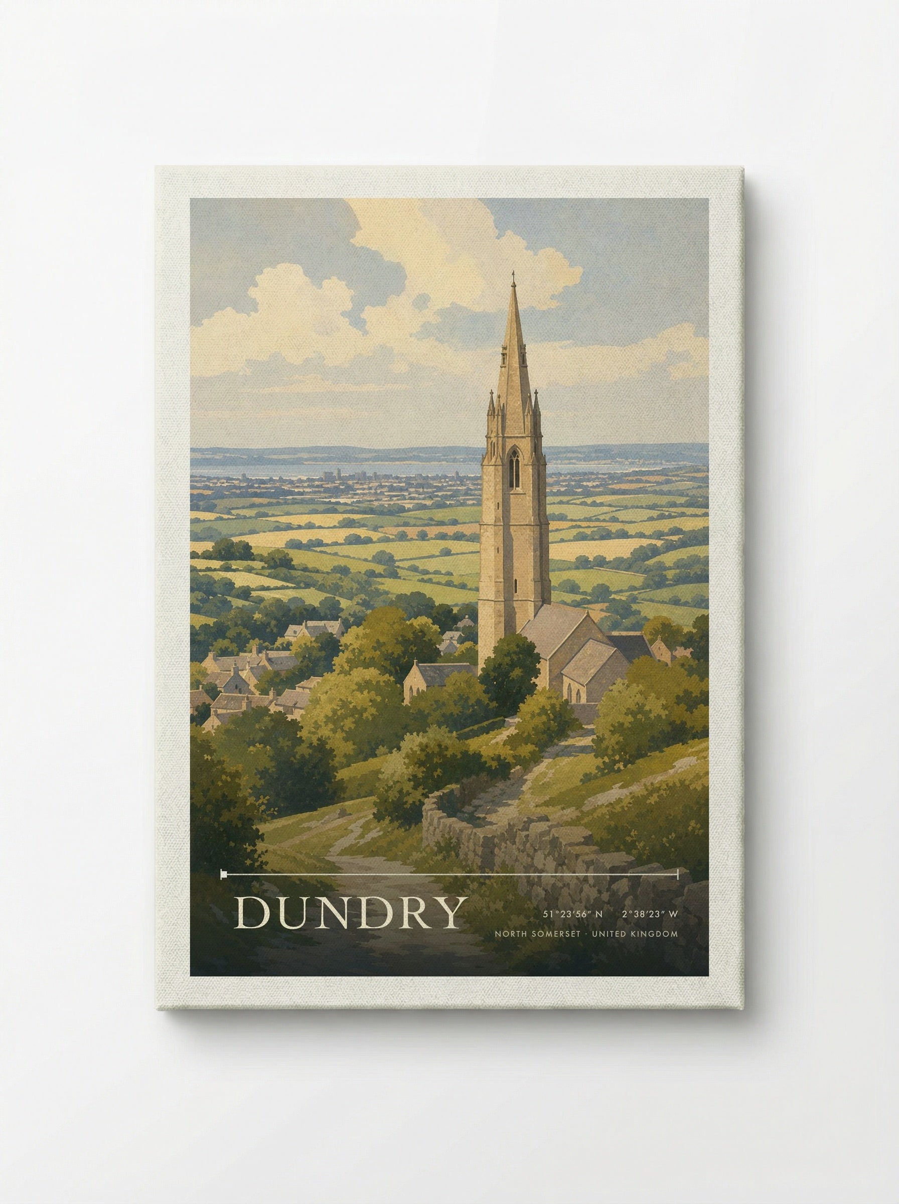 Dundry North Somerset United Kingdom Travel Poster - Canvas