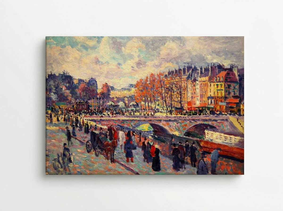Quayside by the Seine in Paris - Maximilien Luce - Canvas