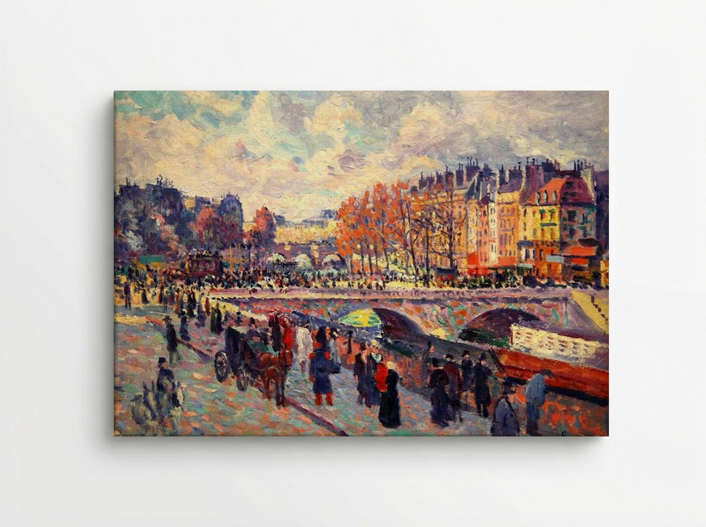 Quayside by the Seine in Paris - Maximilien Luce - Canvas