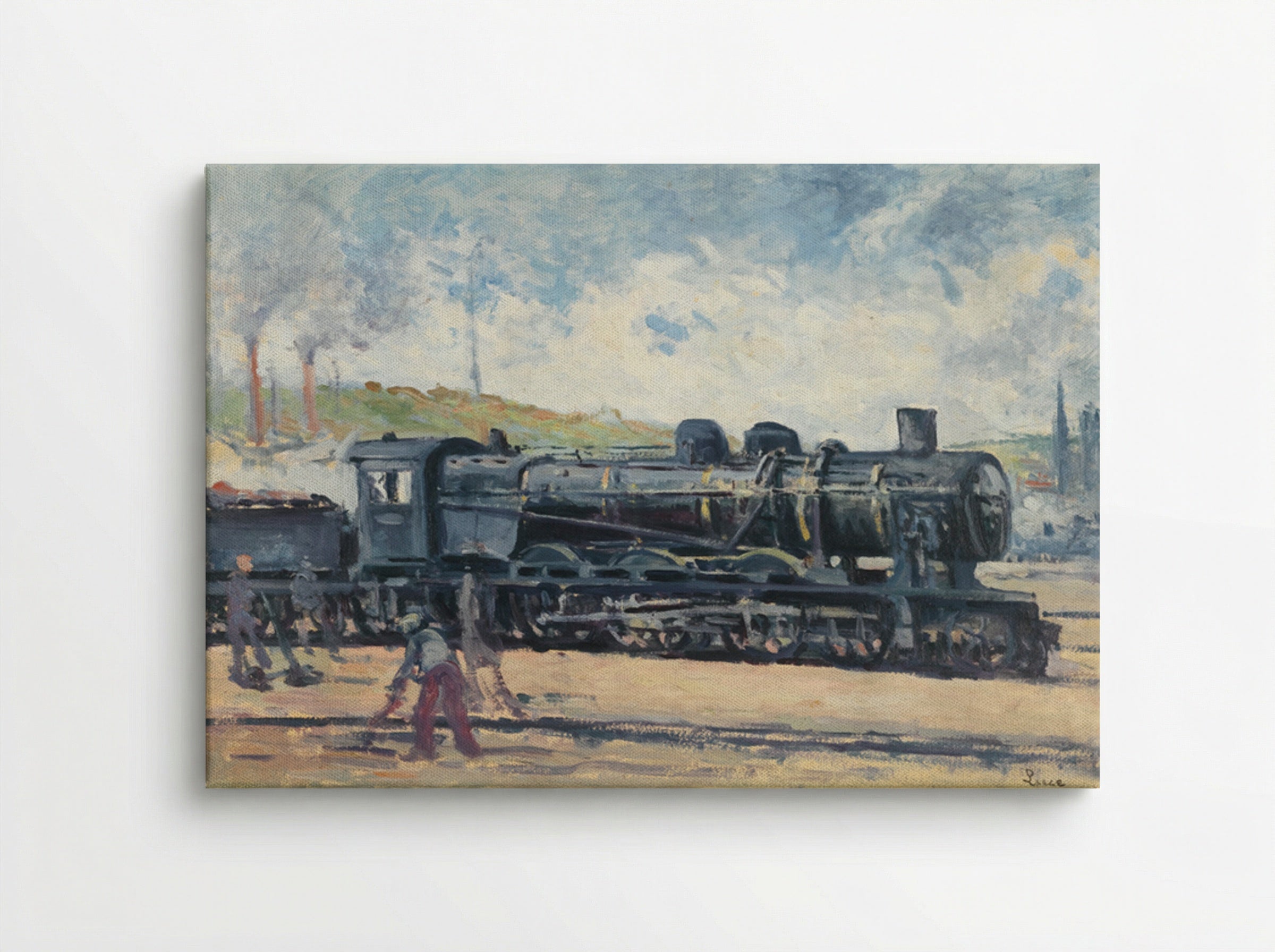 La Locomotive, Environs De Charleroi - Maximilien Luce - Canvas