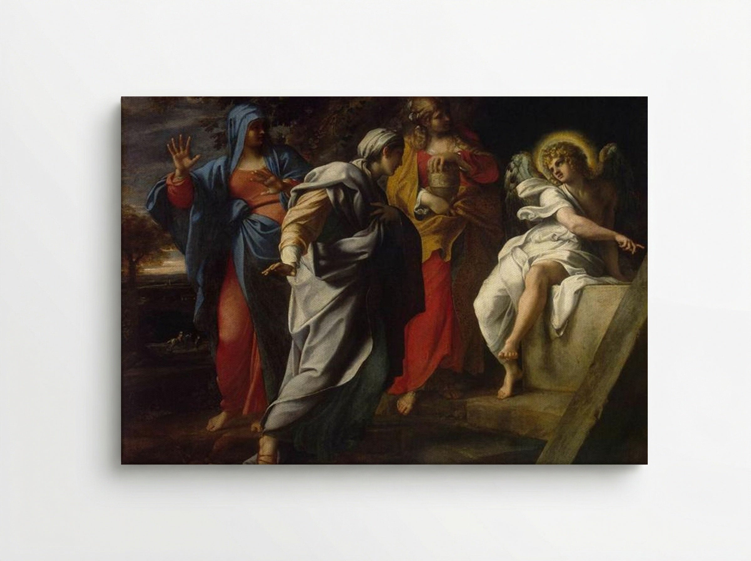 Holy Women at Christ's Tomb - Annibale Carracci - Canvas