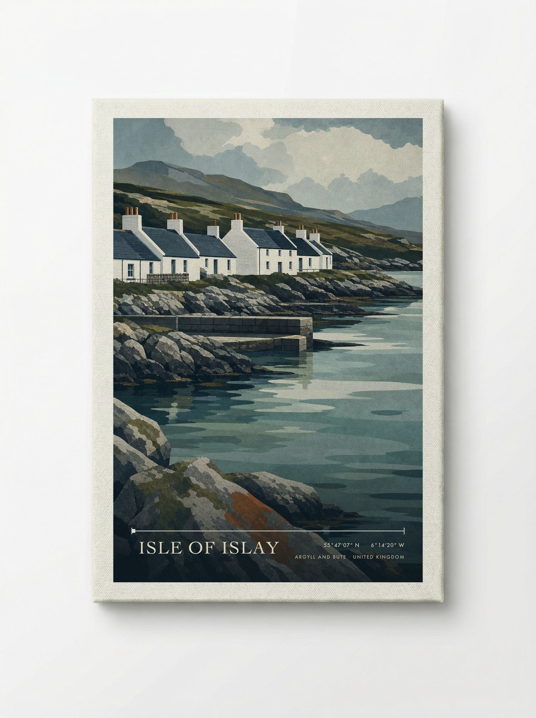 Isle of Islay Argyll and Bute United Kingdom Travel Poster - Canvas