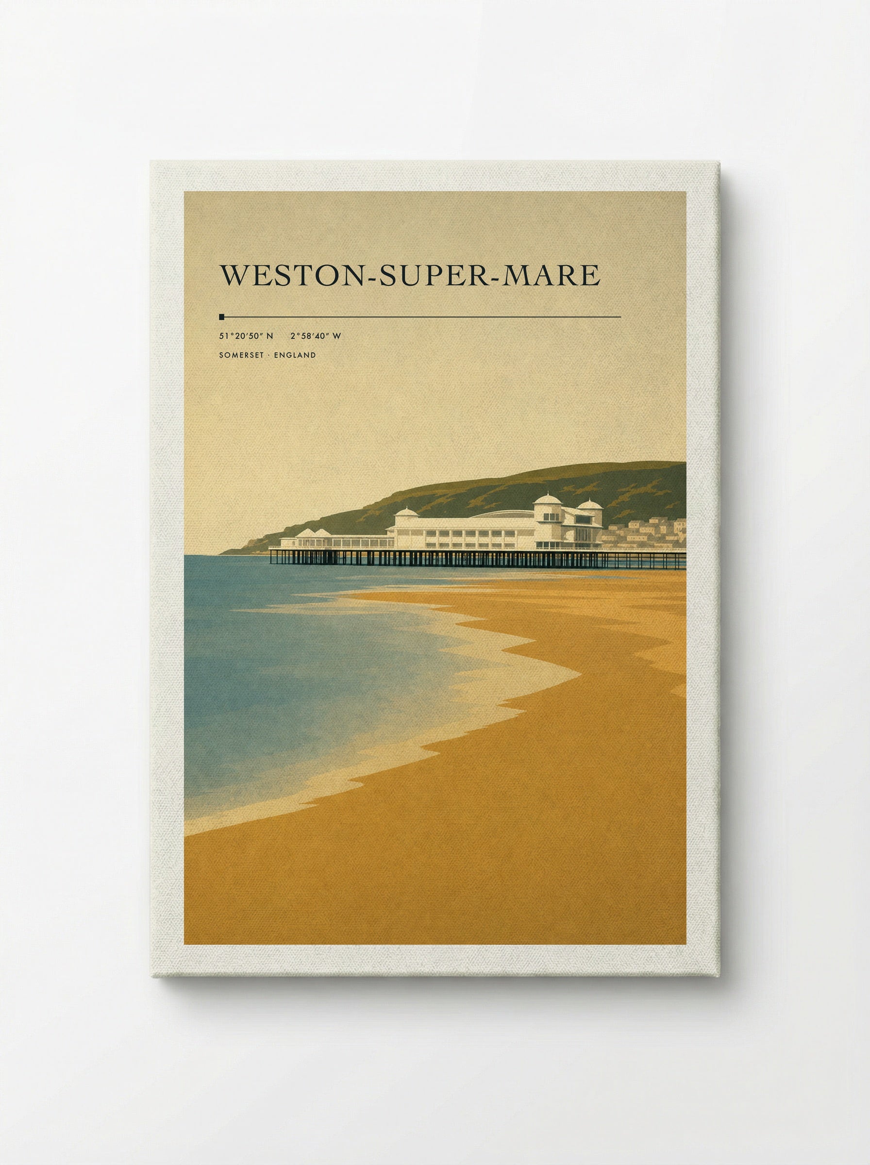 Weston-Super-Mare Travel Poster - Canvas