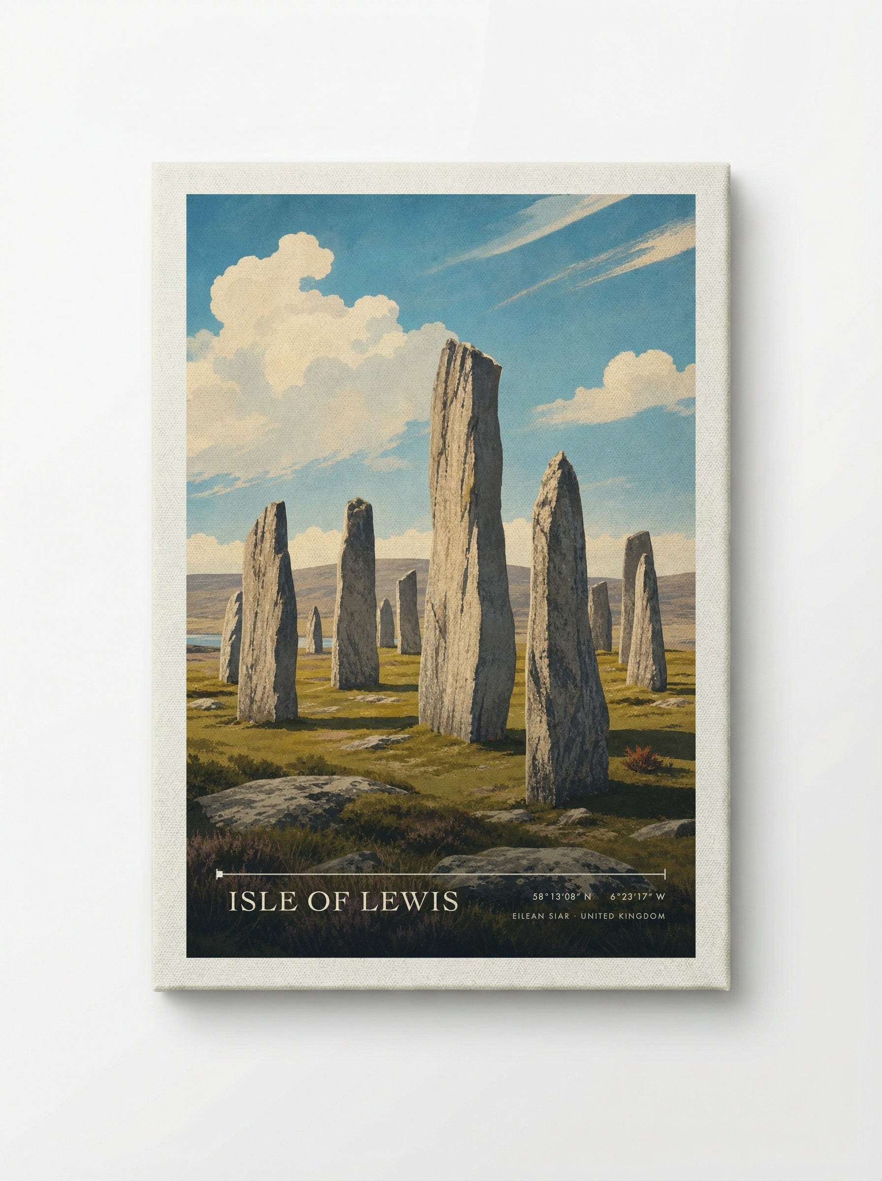 Isle of Lewis Eilean Siar United Kingdom Travel Poster - Canvas