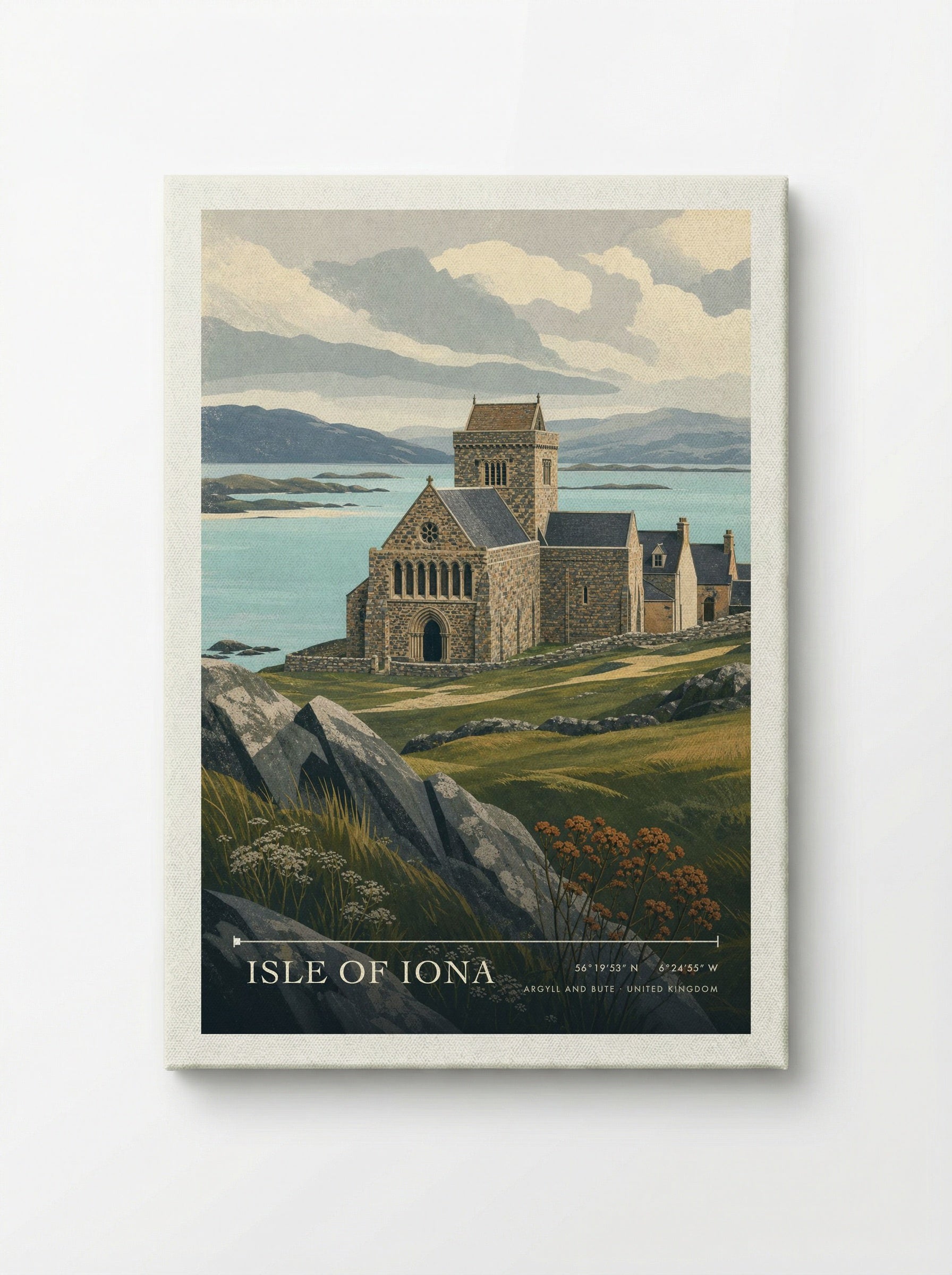 Isle of Iona Argyll and Bute United Kingdom Travel Poster - Canvas