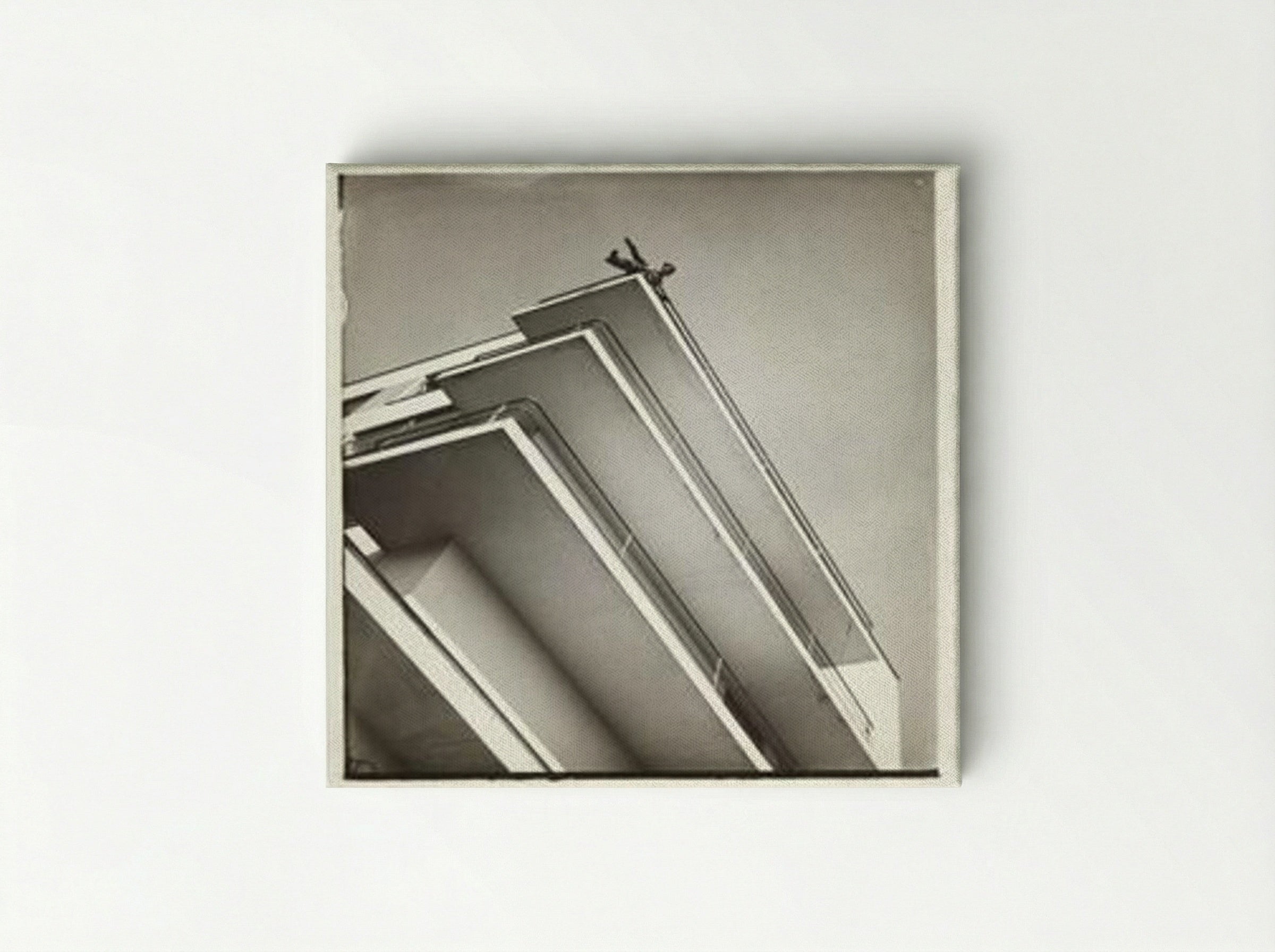 Xanti Schawinsky on a Bauhaus Balcony - László Moholy-Nagy - Canvas