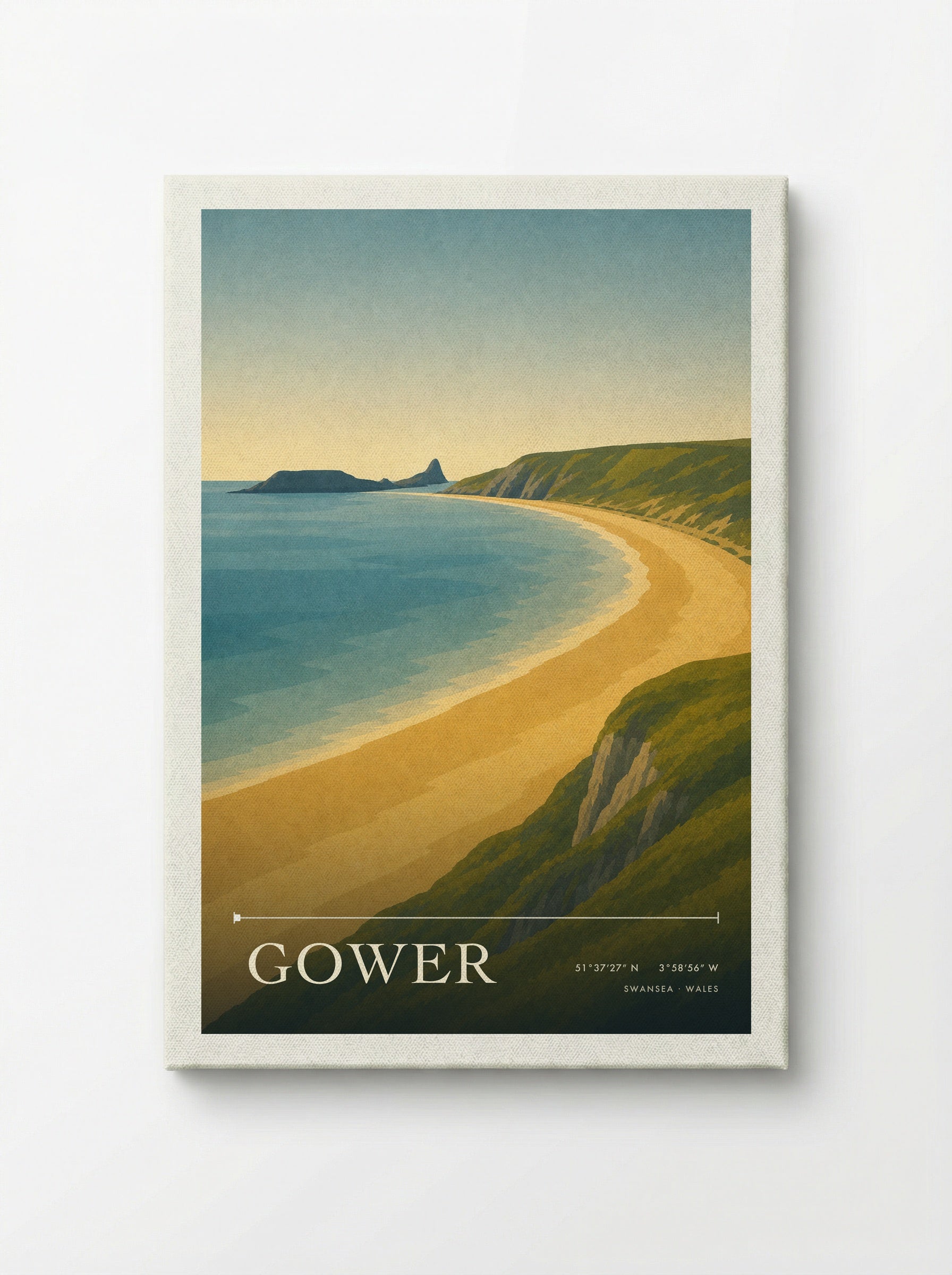 Gower Travel Poster - Canvas