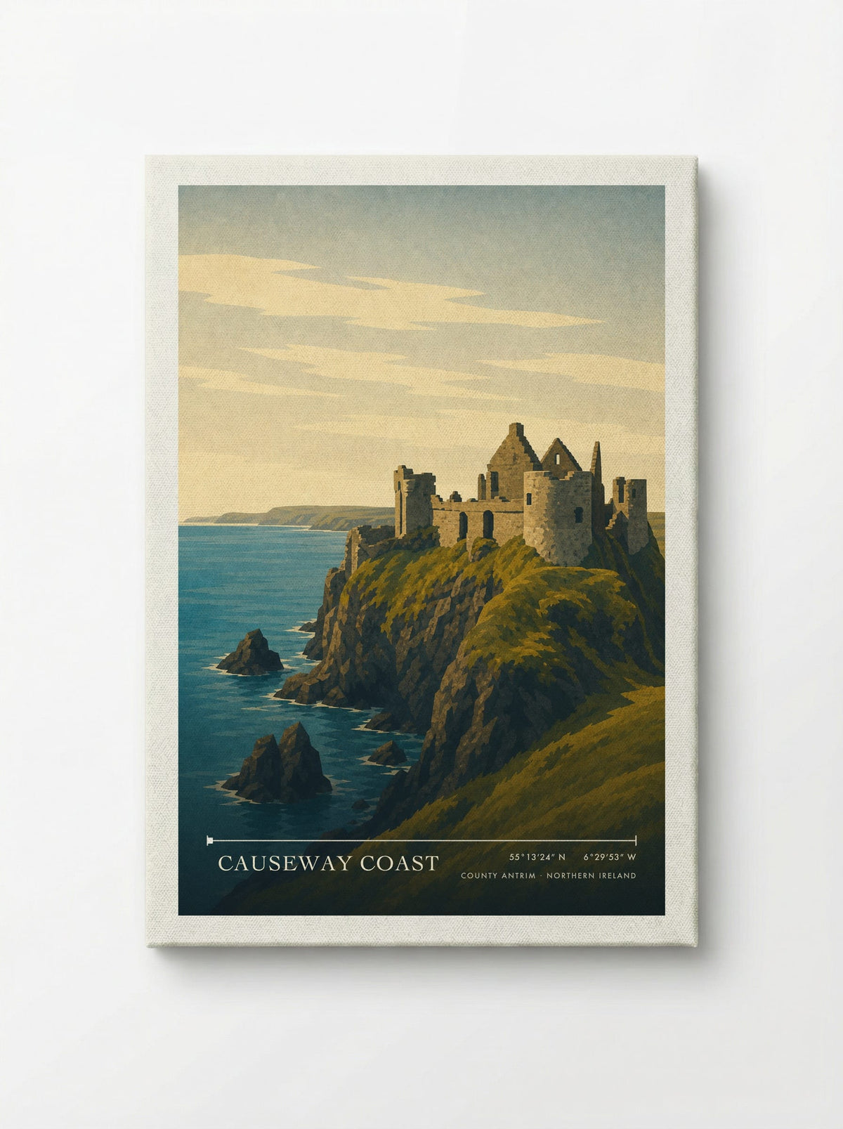 Causeway Coast Travel Poster Artwork - Canvas