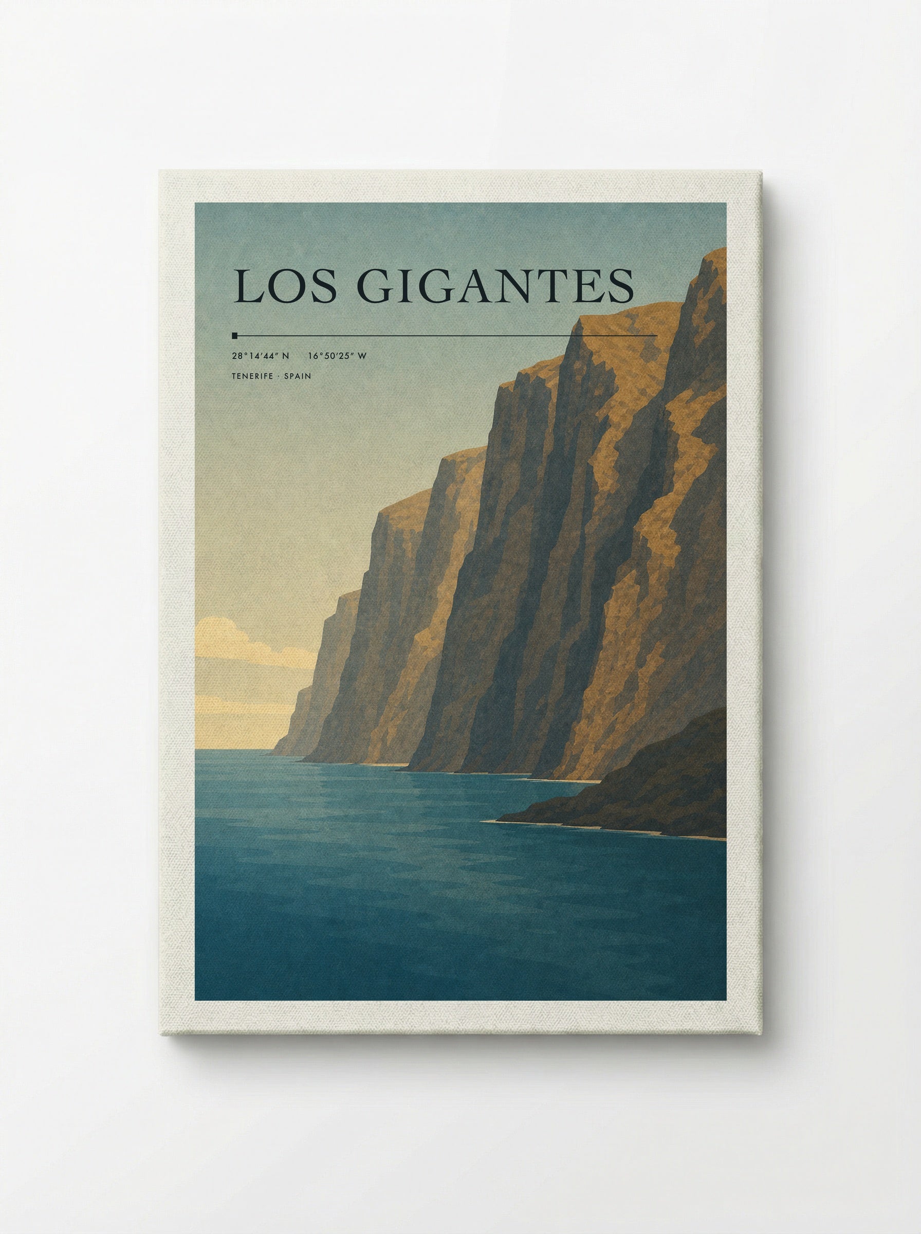 Los Gigantes Travel Poster Artwork - Canvas