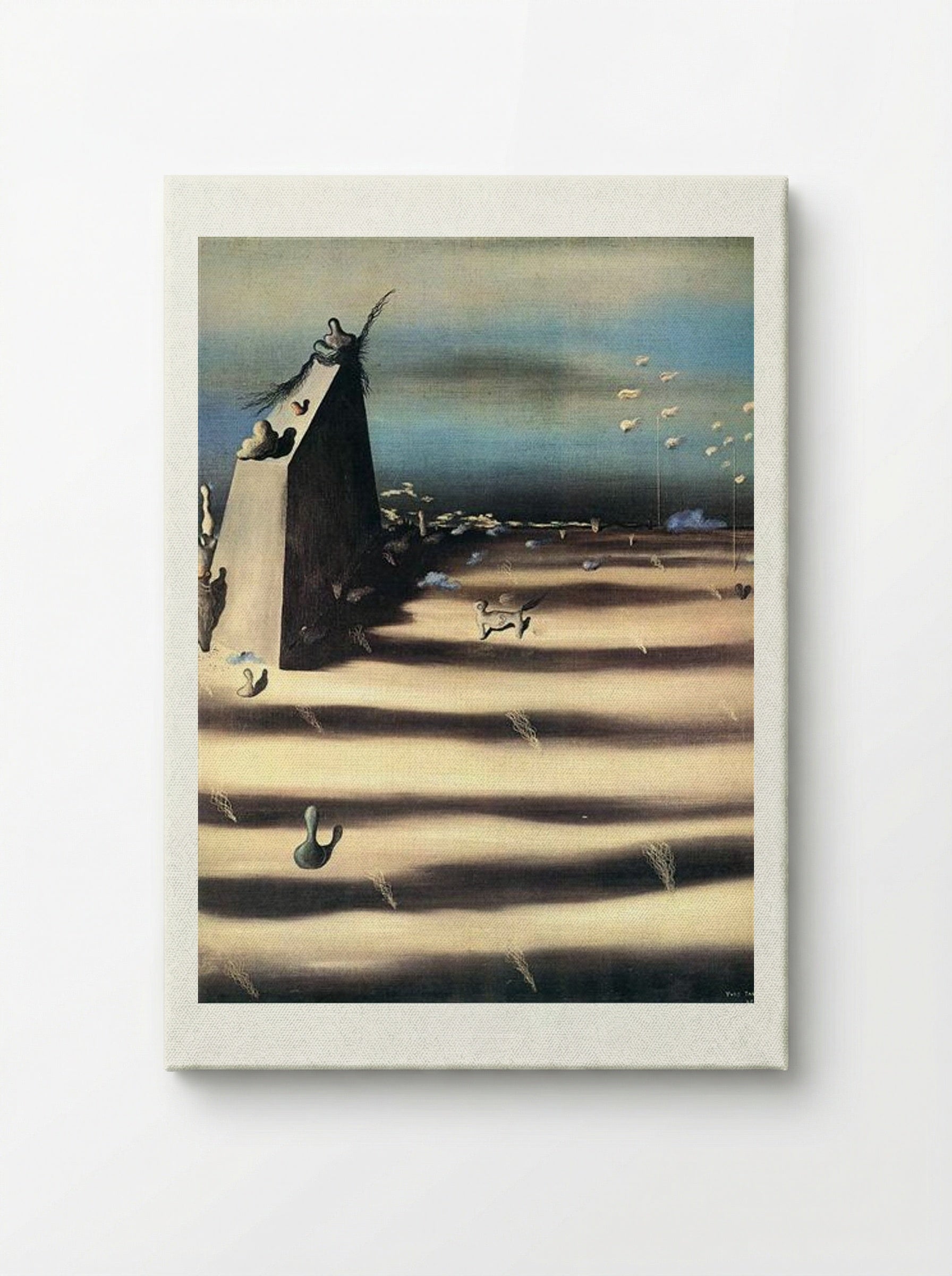 Large Painting Representing a Landscape - Yves Tanguy - Canvas