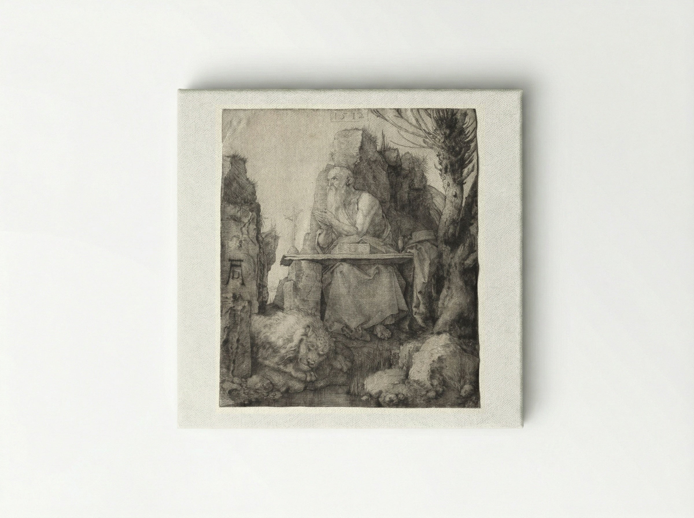 St. Jerome Seated near a Pollard Willow - Albrecht Dürer - Canvas
