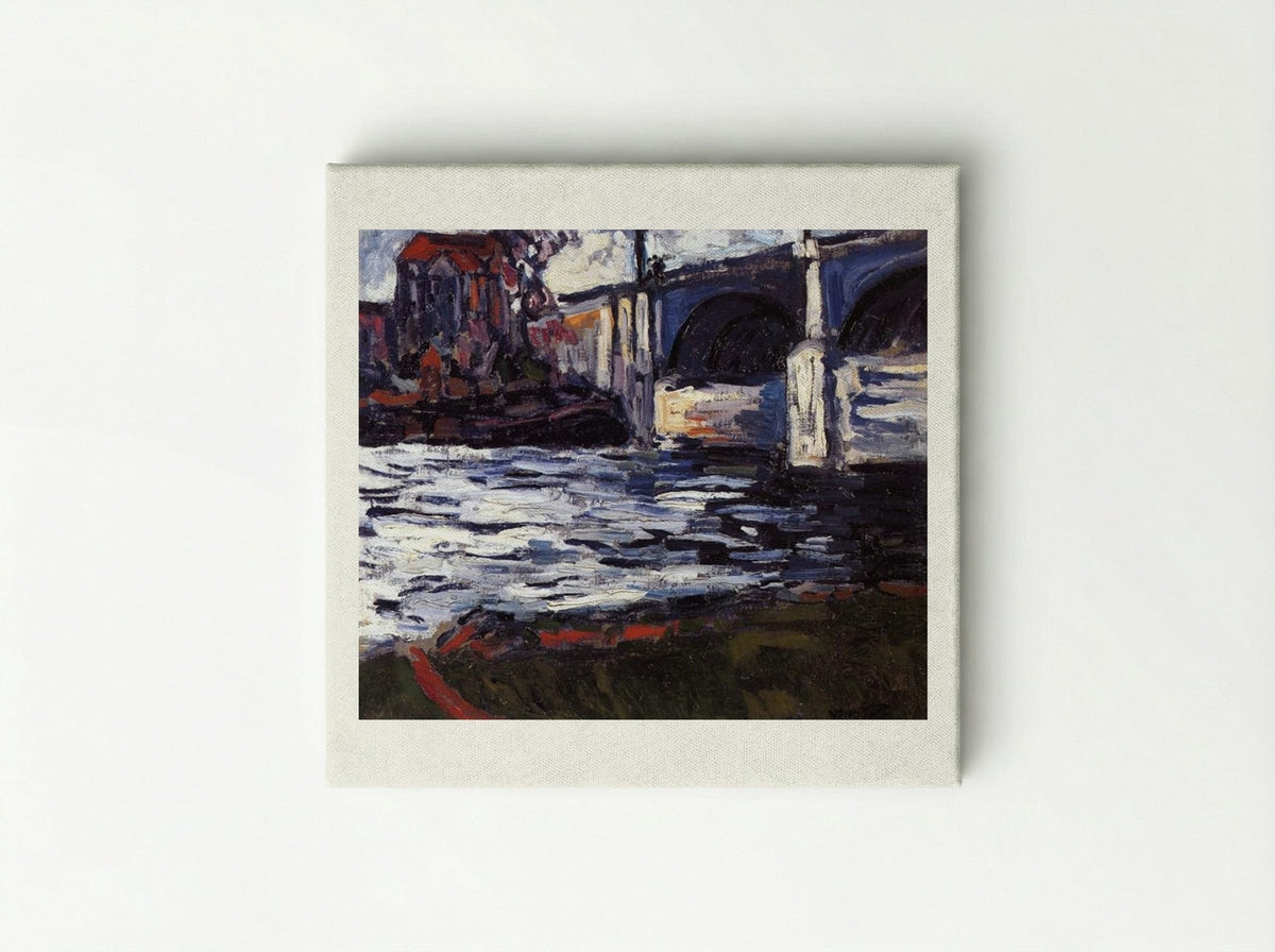 The Seine and the Chatou Bridge - Maurice de Vlaminck - Canvas
