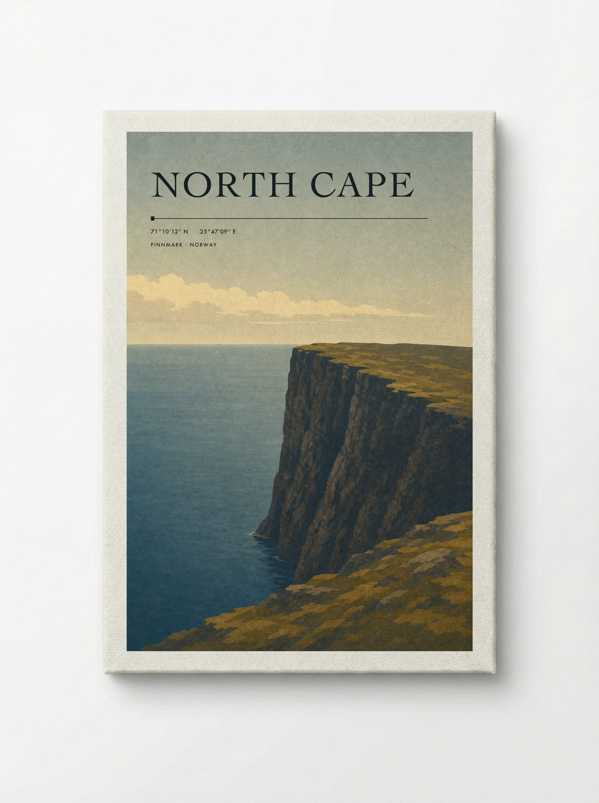 North Cape Travel Poster Artwork - Canvas