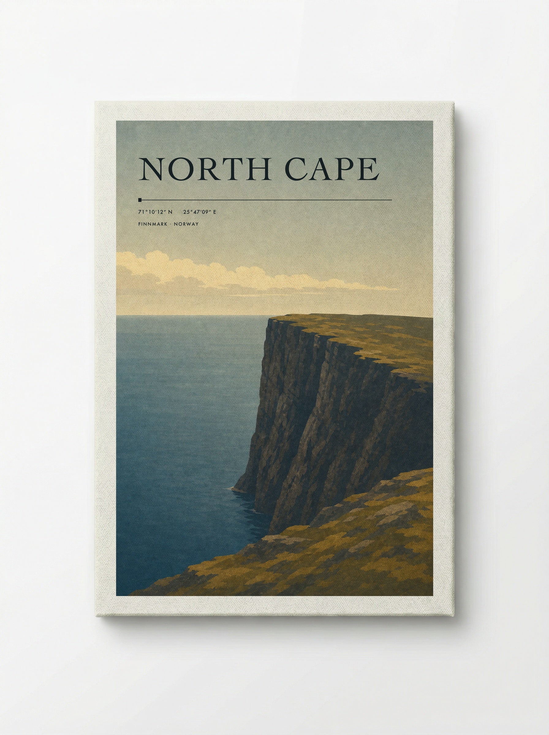 North Cape Travel Poster Artwork - Canvas