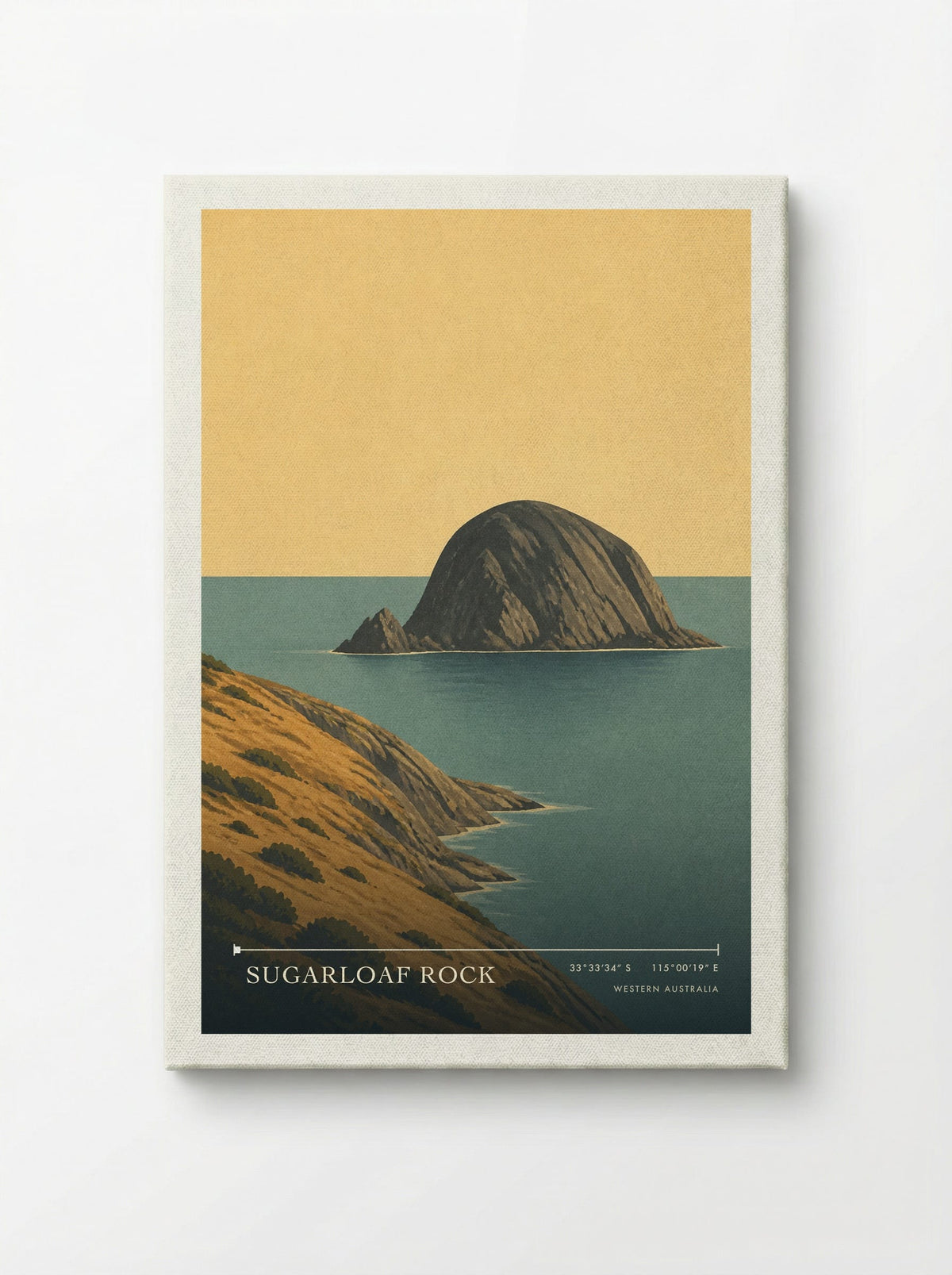 Sugarloaf Rock Travel Poster Artwork - Canvas